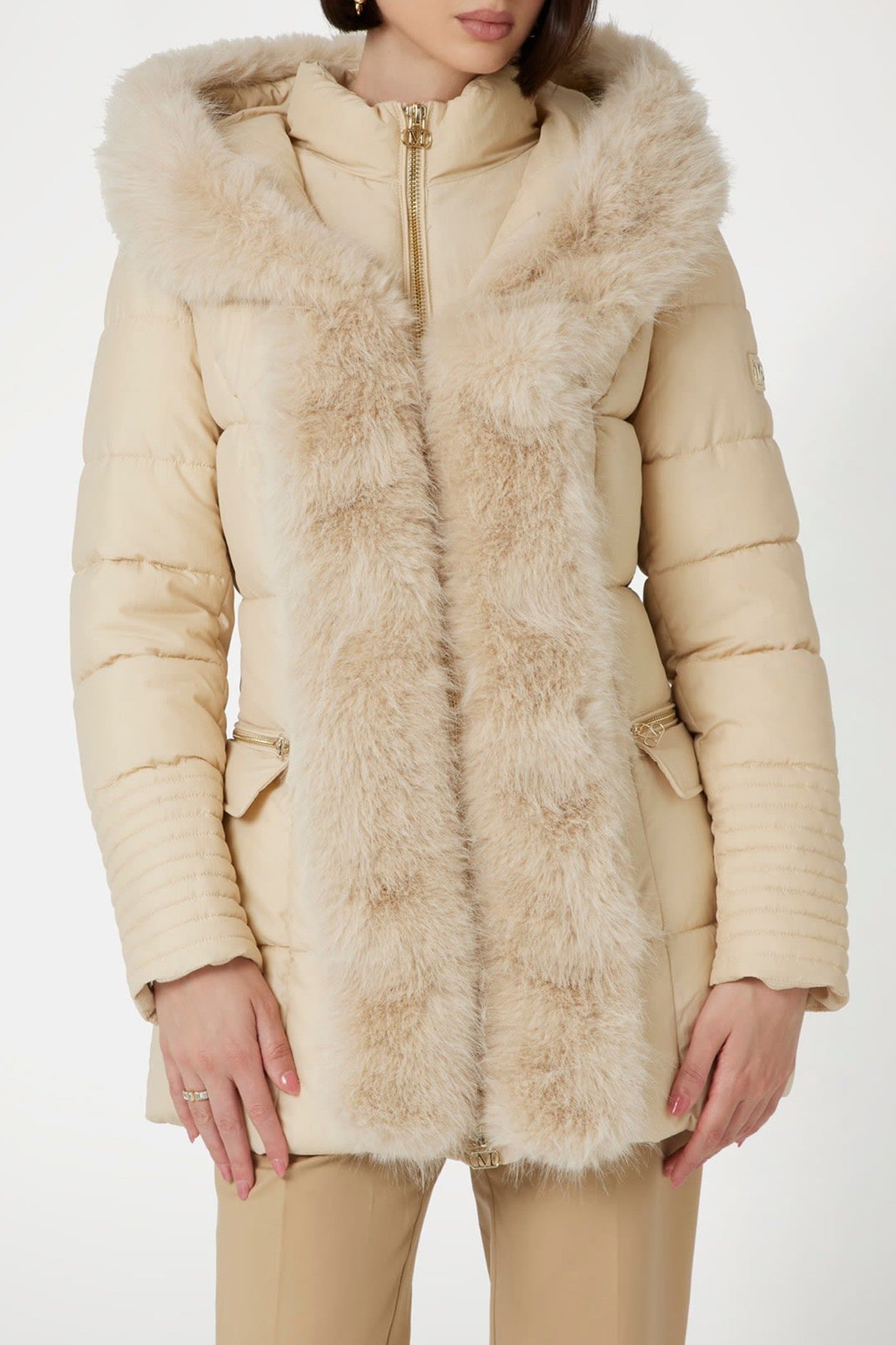 MARCIANO BY GUESS ZOE PUFFER LONG JACK CALM SANDS MULTI 1