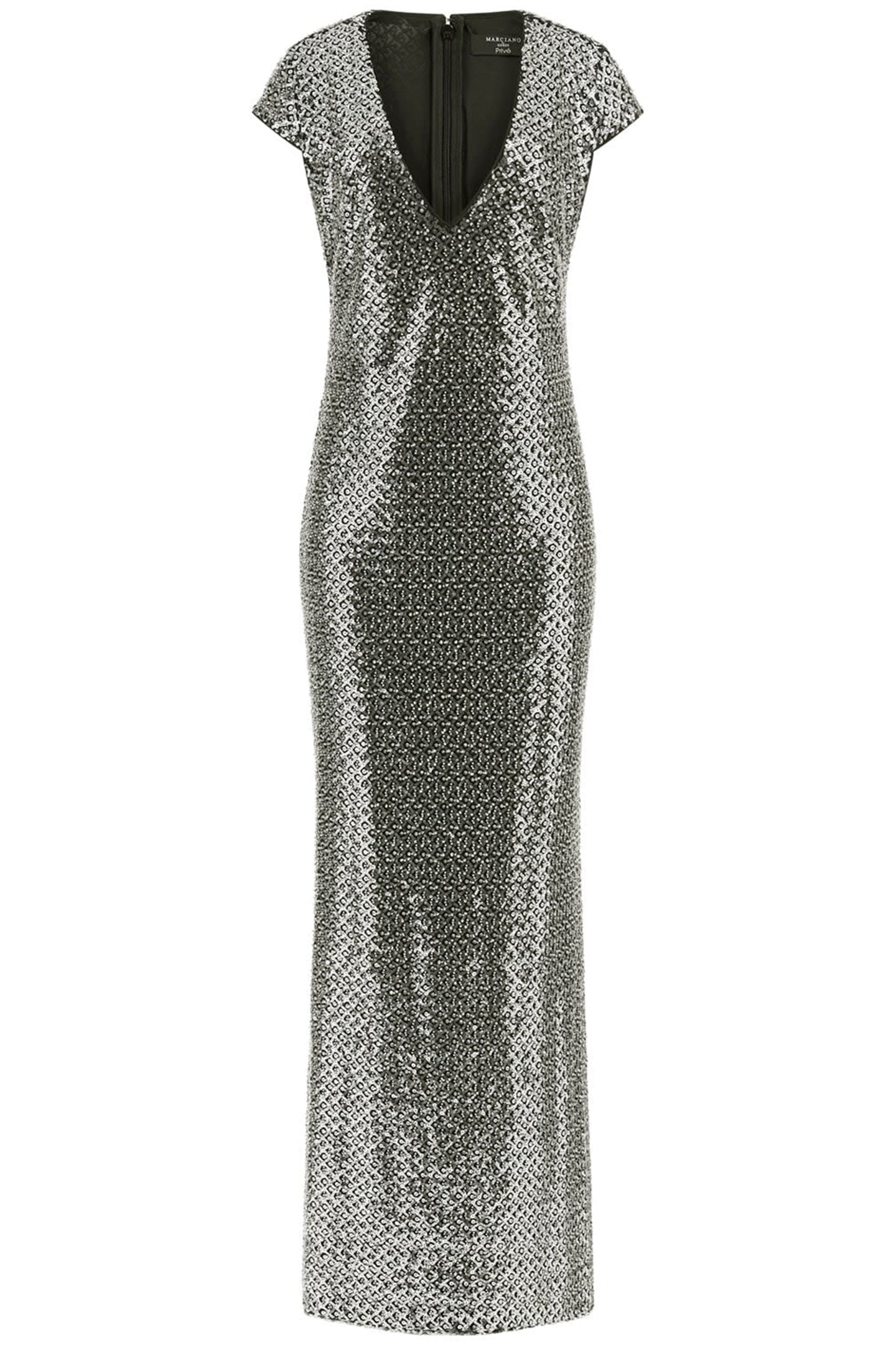 MARCIANO BY GUESS TEMPTEST MAXI DRESS PLATINUM 3