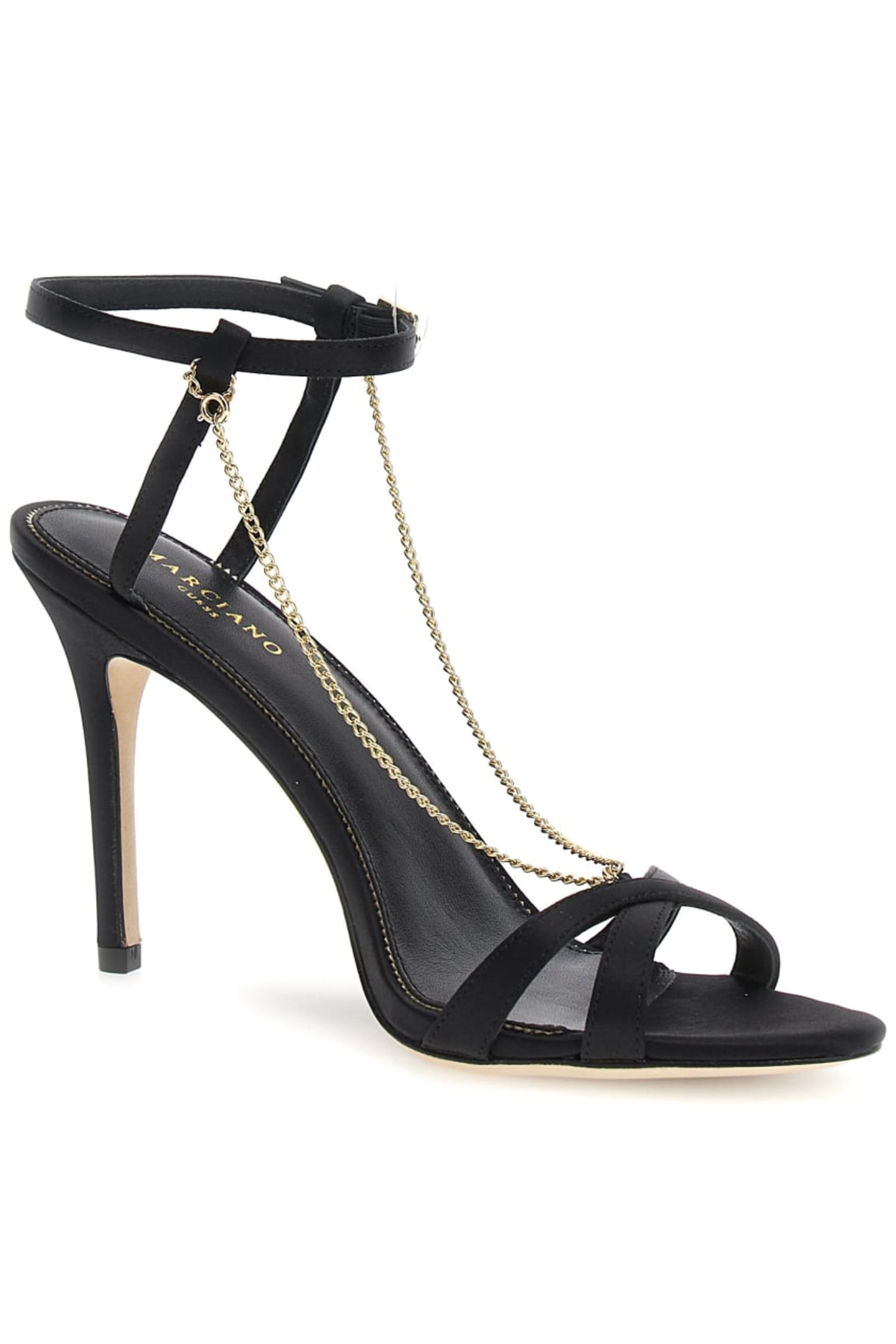 MARCIANO BY GUESS METAL CHAIN SANDAL JET BLACK 3