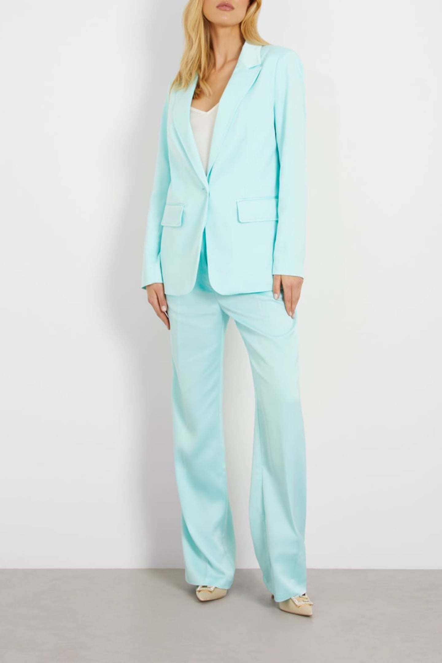 GUESS ECO REBECCA SATIN PANT TROPIC WATER 3
