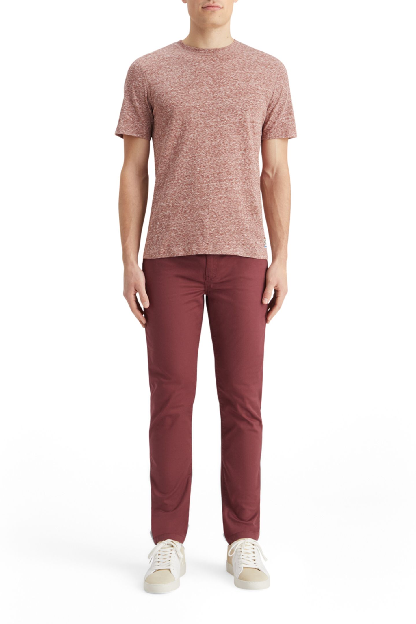 REGULAR FIT MELANGE T-SHIRT WINE 3