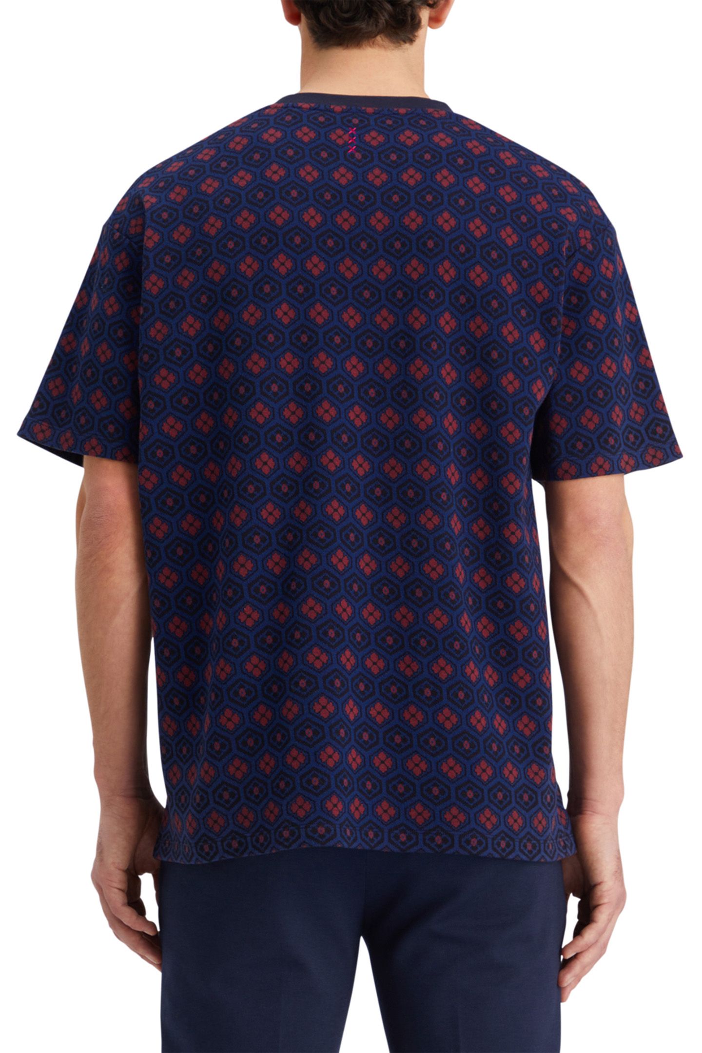 RELAXED FIT JACQUARD T-SHIRT NIGHT BOOKCOVER DITSY 2
