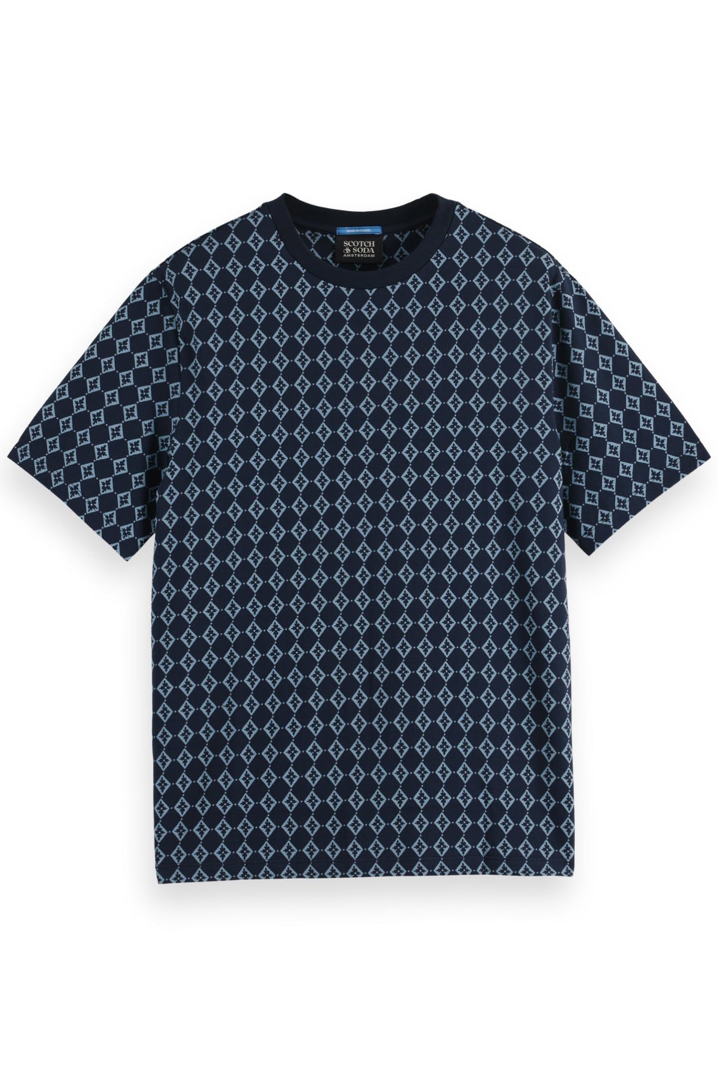 REGULAR FIT MINI ALL OVER PRINT T-SHIRT NIGHT GEO FLOWER 1