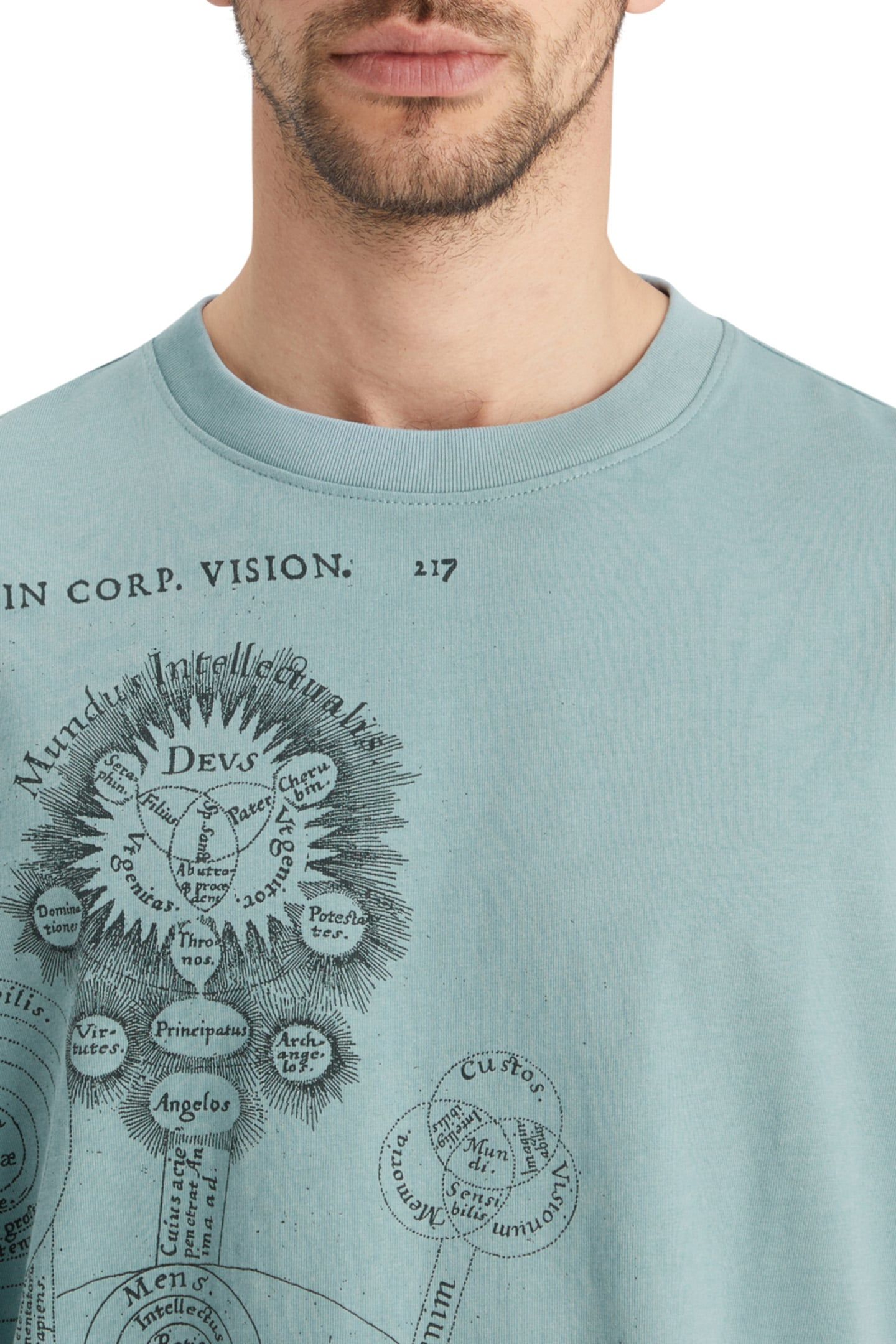 LOOSE FIT EMBASSY OF THE FREE MIND ARTWORK T-SHIRT BAY BLUE 6