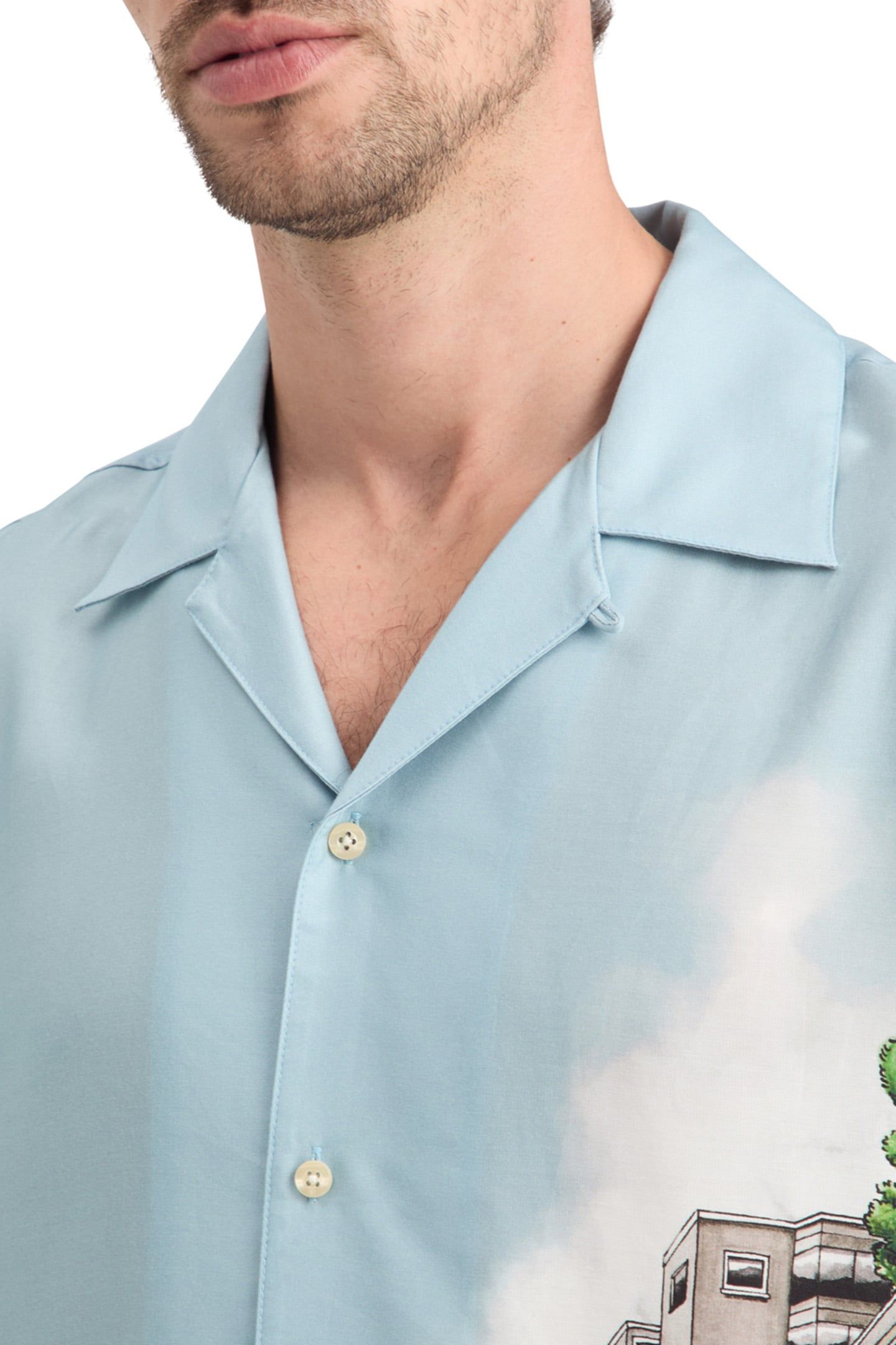 RELAXED FIT TENCEL AOP SHIRT SCENARY PRINT 7