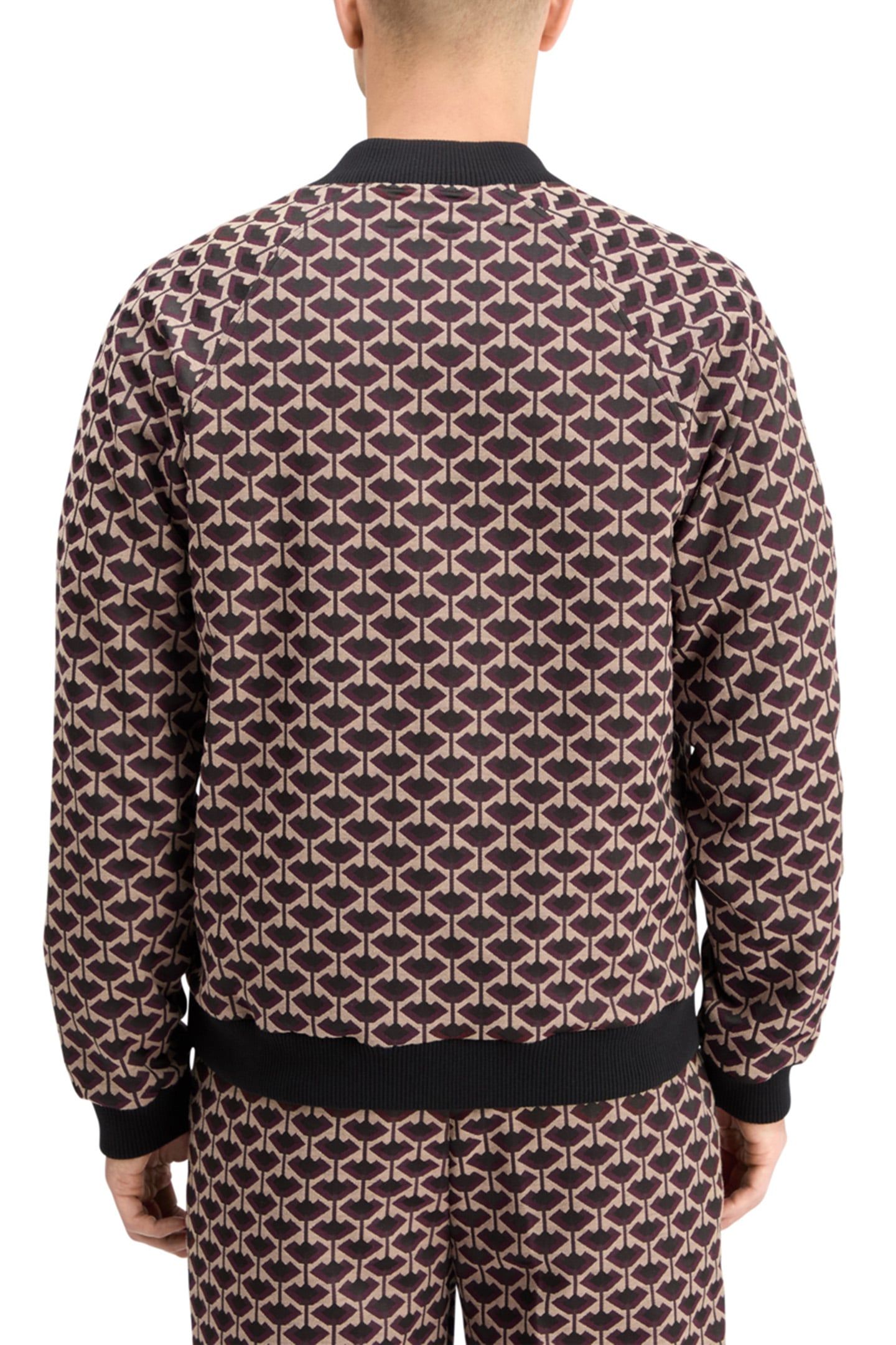 REVERSIBLE JACQUARD BOMBER JACKET GEO TULIP 2