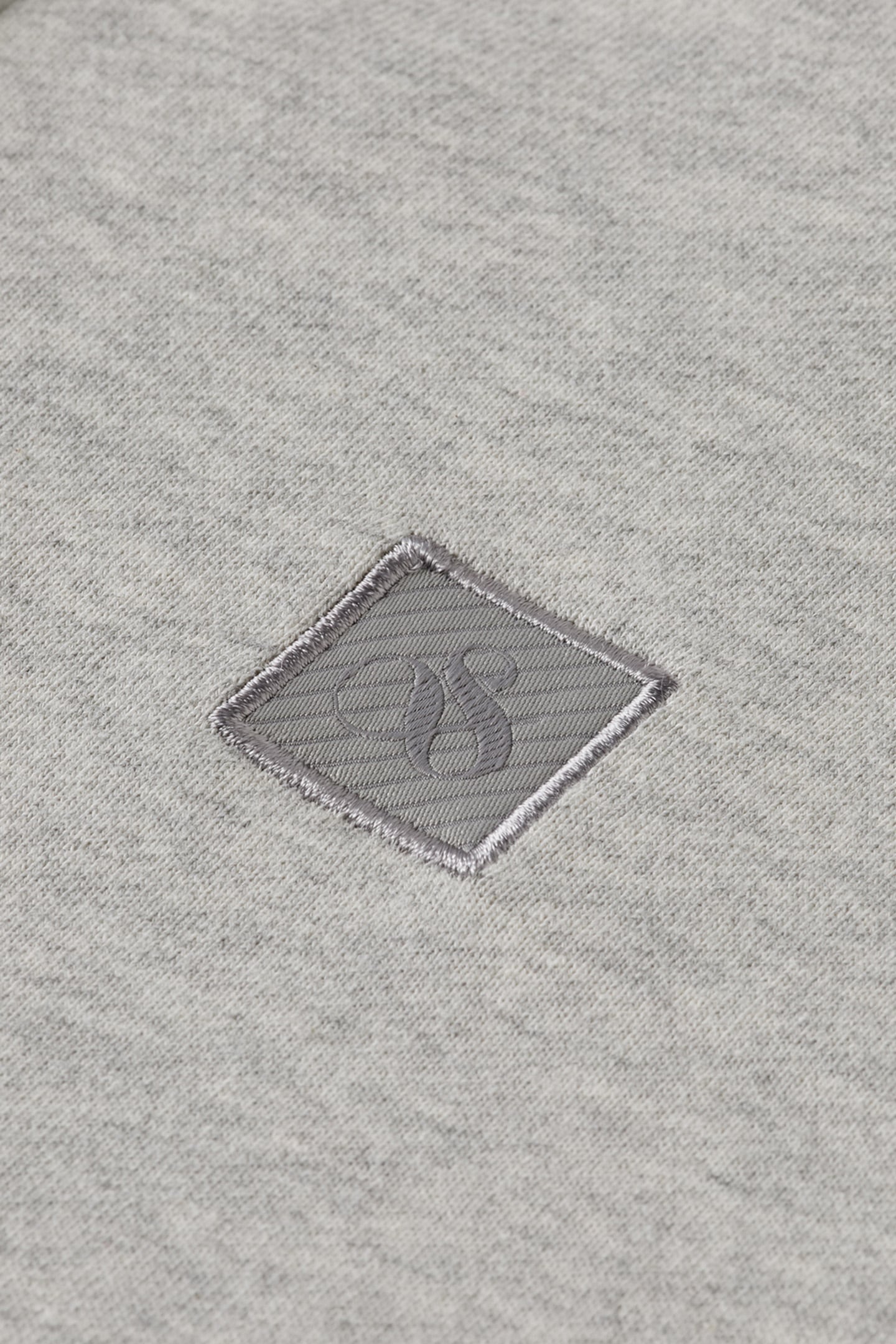 ESSENTIAL LOGO BADGE ZIP-THROUGH HOODIE GREY MELANGE 8