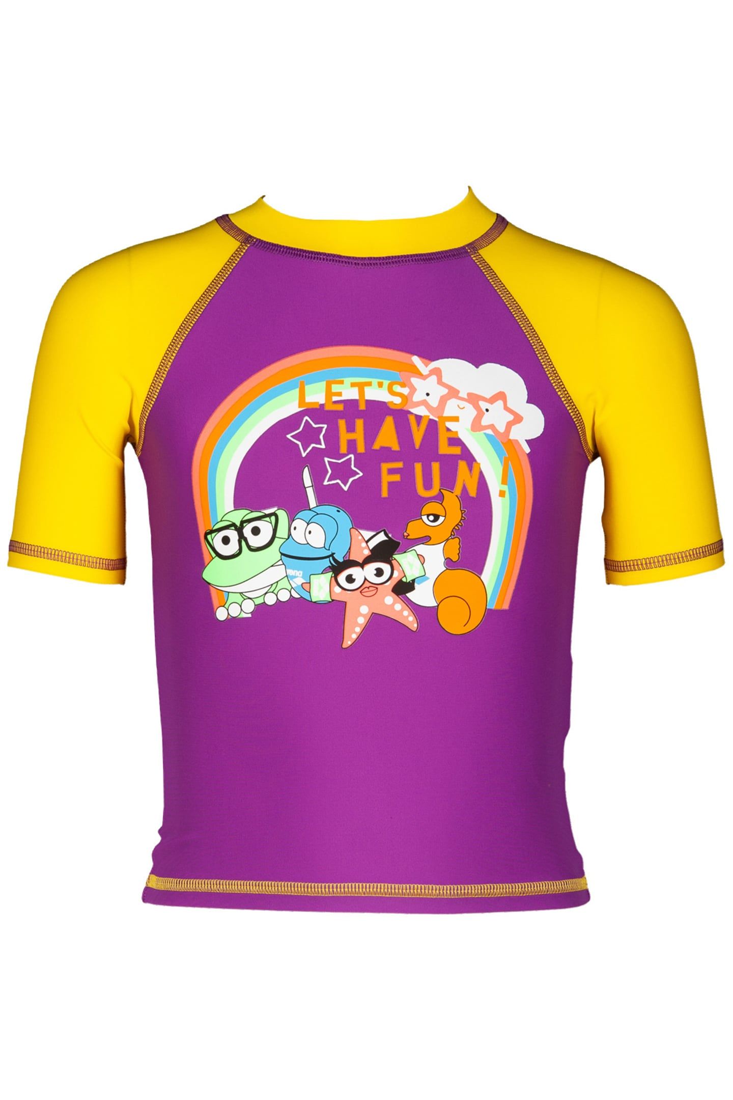 AWT KIDS GIRL UV S/S TEE PROVENZA-YELLOW STAR 1