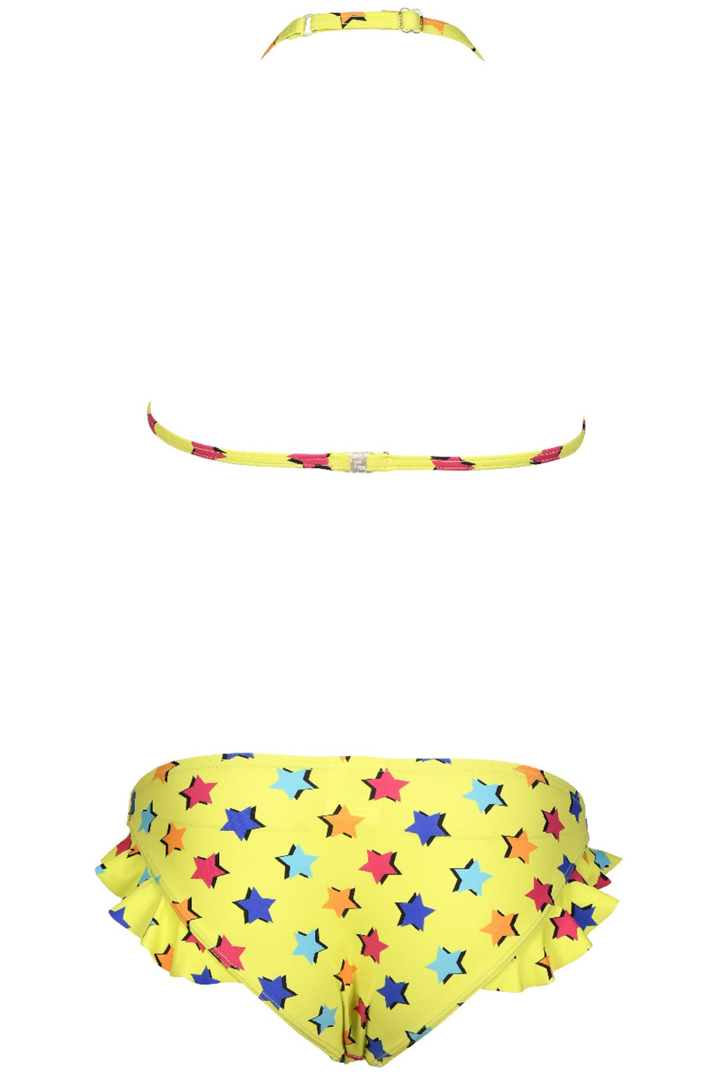 GIRLS' BIKINI TRIANGLE ALLOVER SOFT GREEN MULTI 5