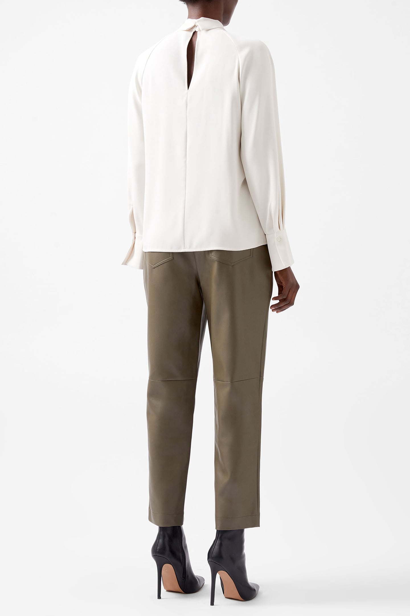 CARMEN CREPE TIE BLOUSE CLASSIC CREAM 3