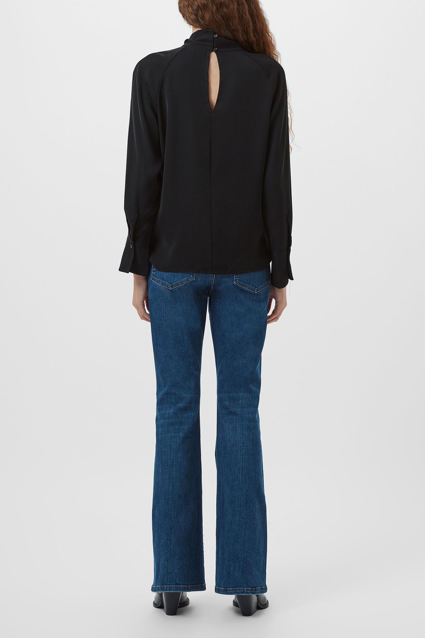 CARMEN CREPE TIE BLOUSE BLACKOUT 3
