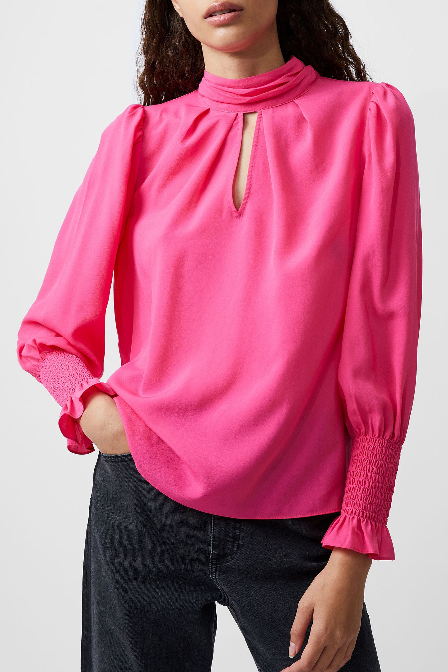 CREPE LIGHT HIGH NK L.S TOP LUMINOUS PINK 1