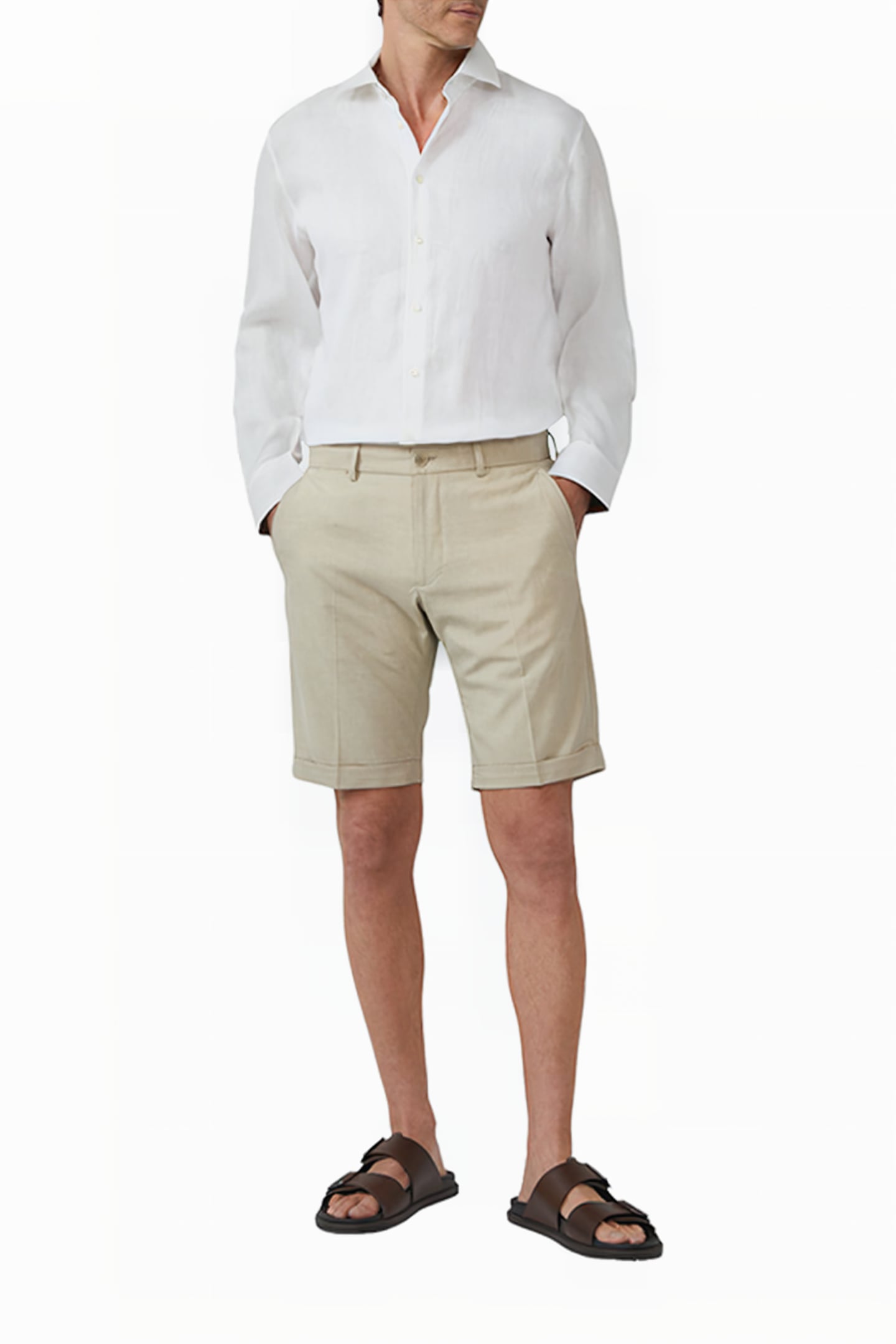 S.OLIVER SHORTS BROWN 2