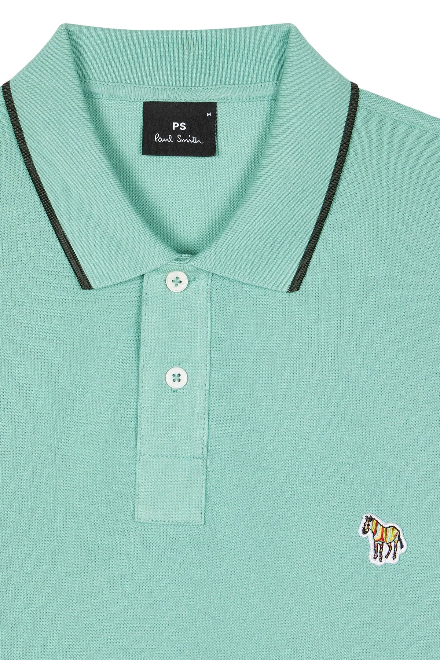 SLIM FIT POLO ZEB BADGE PASTEL GREEN 2