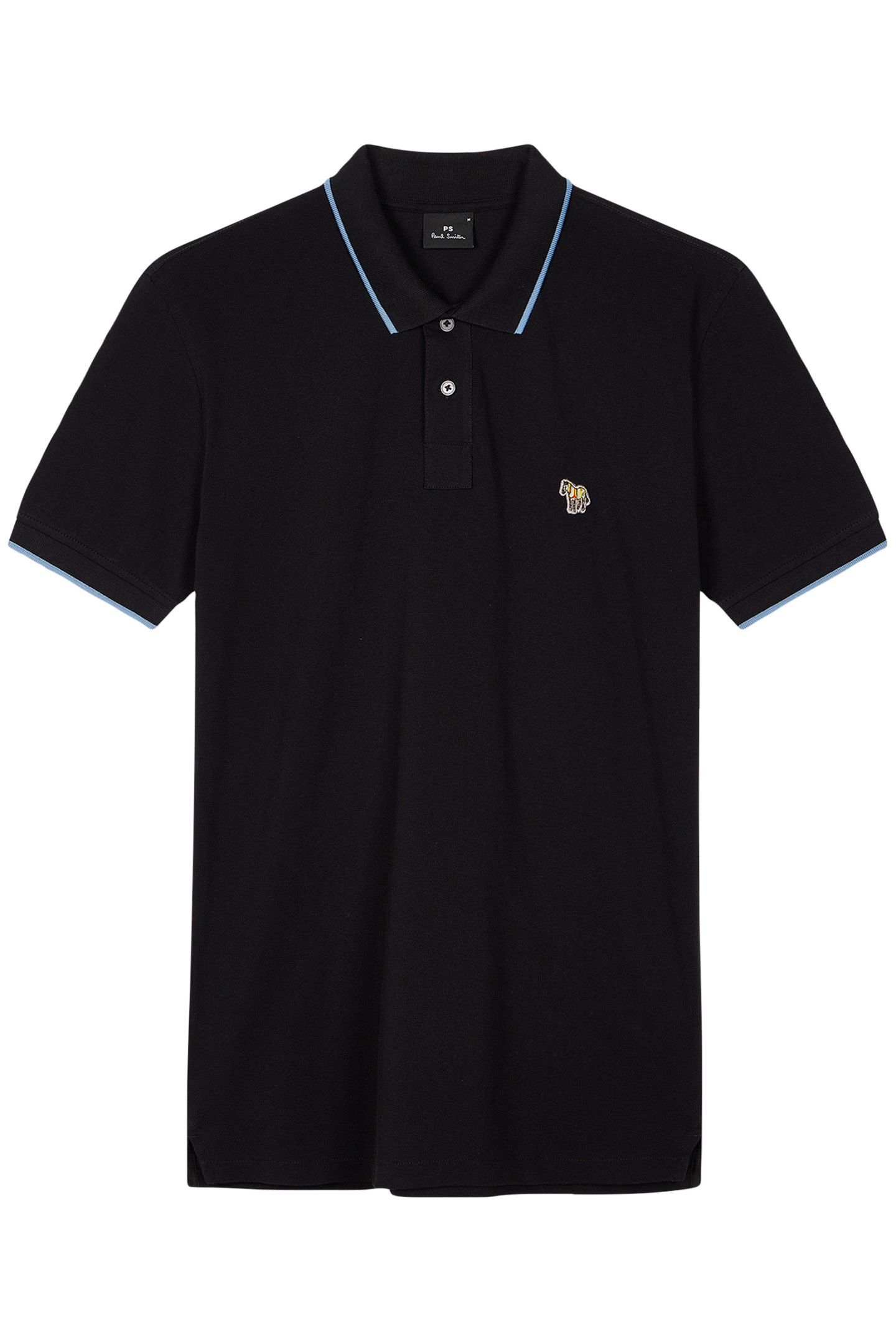 SLIM FIT POLO ZEB BADGE BLACK 1
