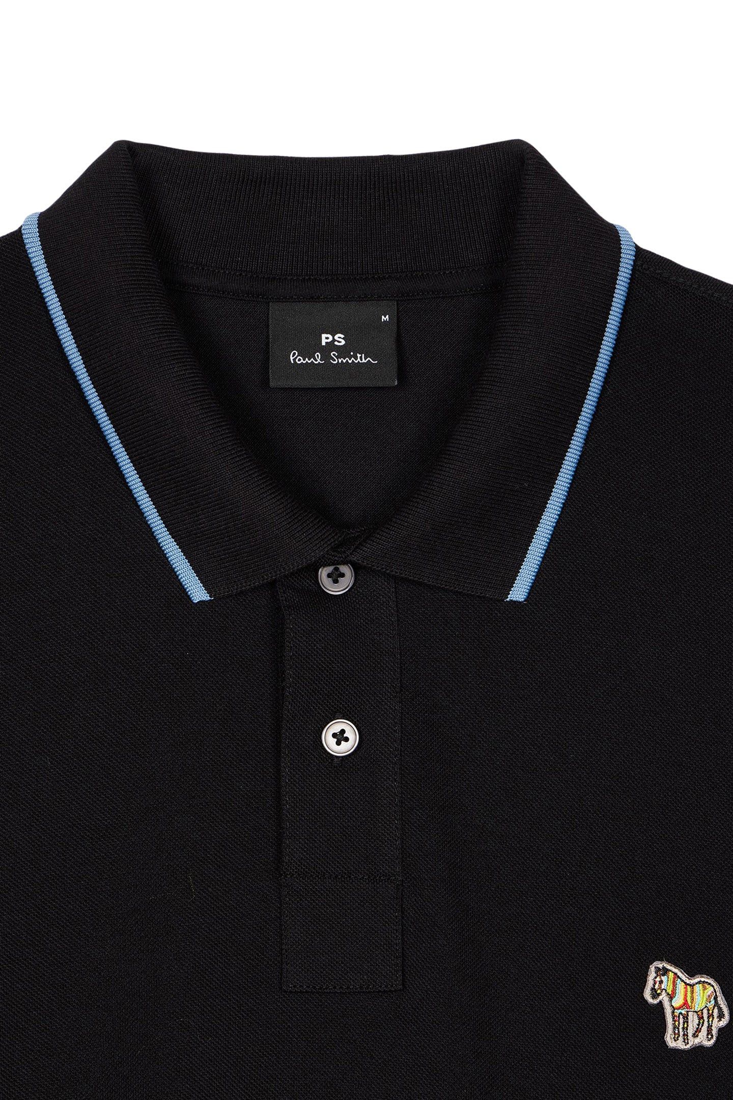 SLIM FIT POLO ZEB BADGE BLACK 2