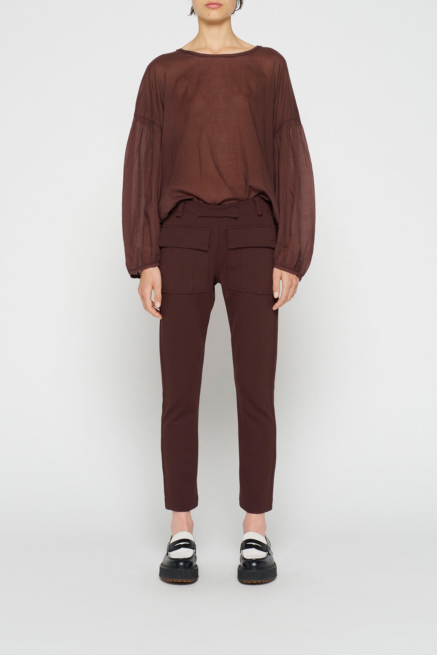 FITTED PUNTO PANTS AUBERGINE 1