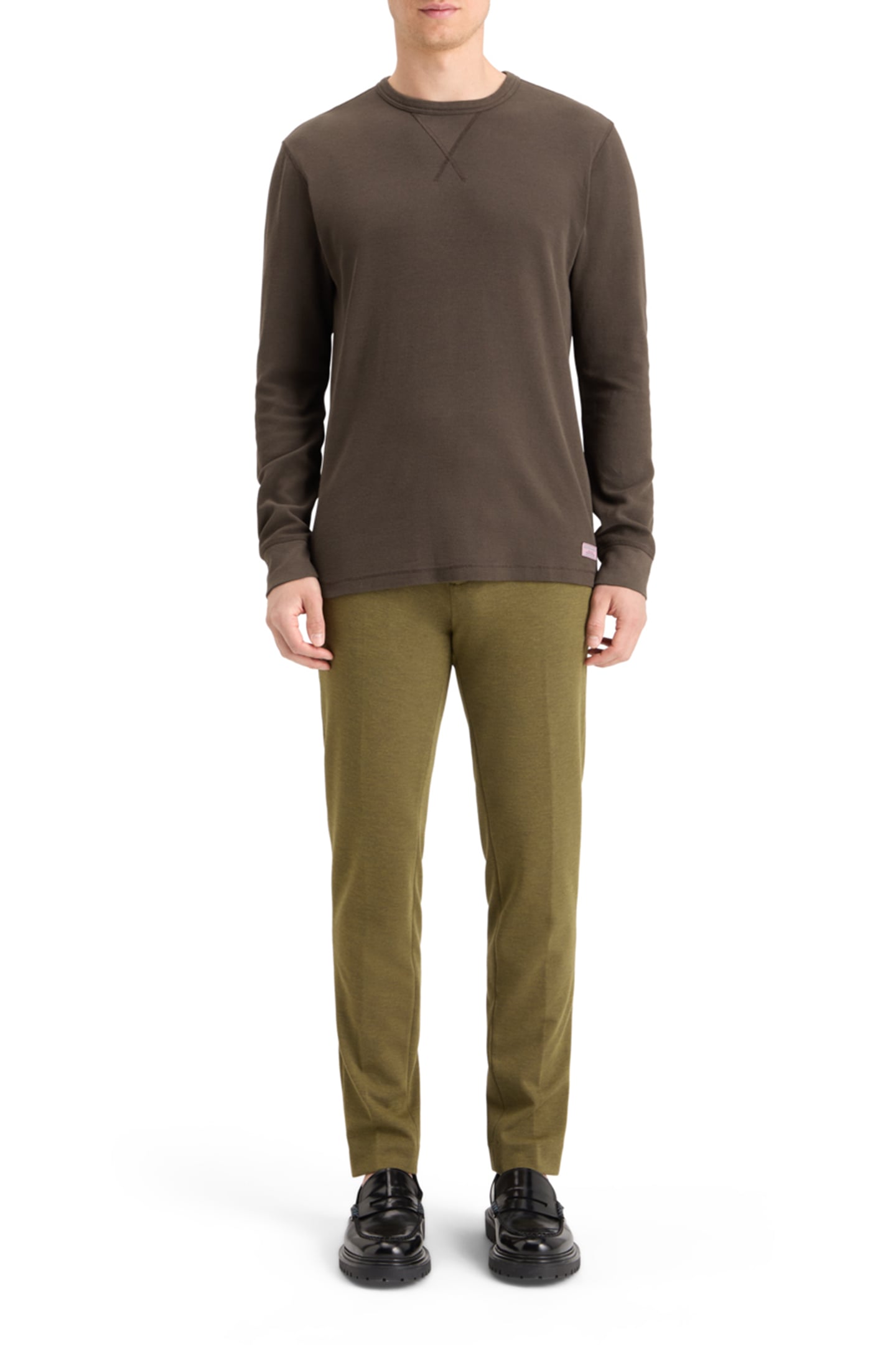 WAFFLE T-SHIRT LS COFFEE 3