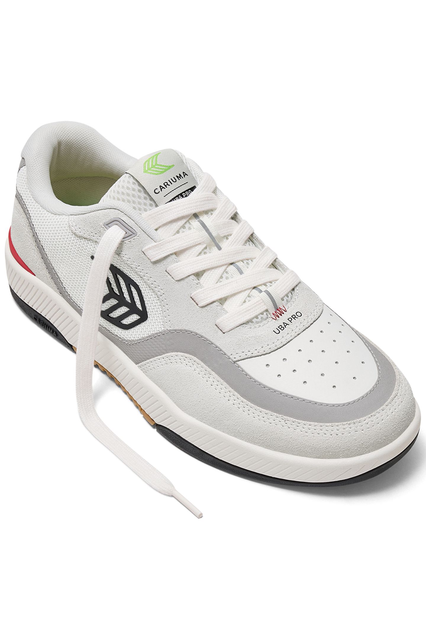 UBA PRO SMOKE WHITE SUEDE OFF-WHITE MESH BLACK LOGO RED SNEA 2