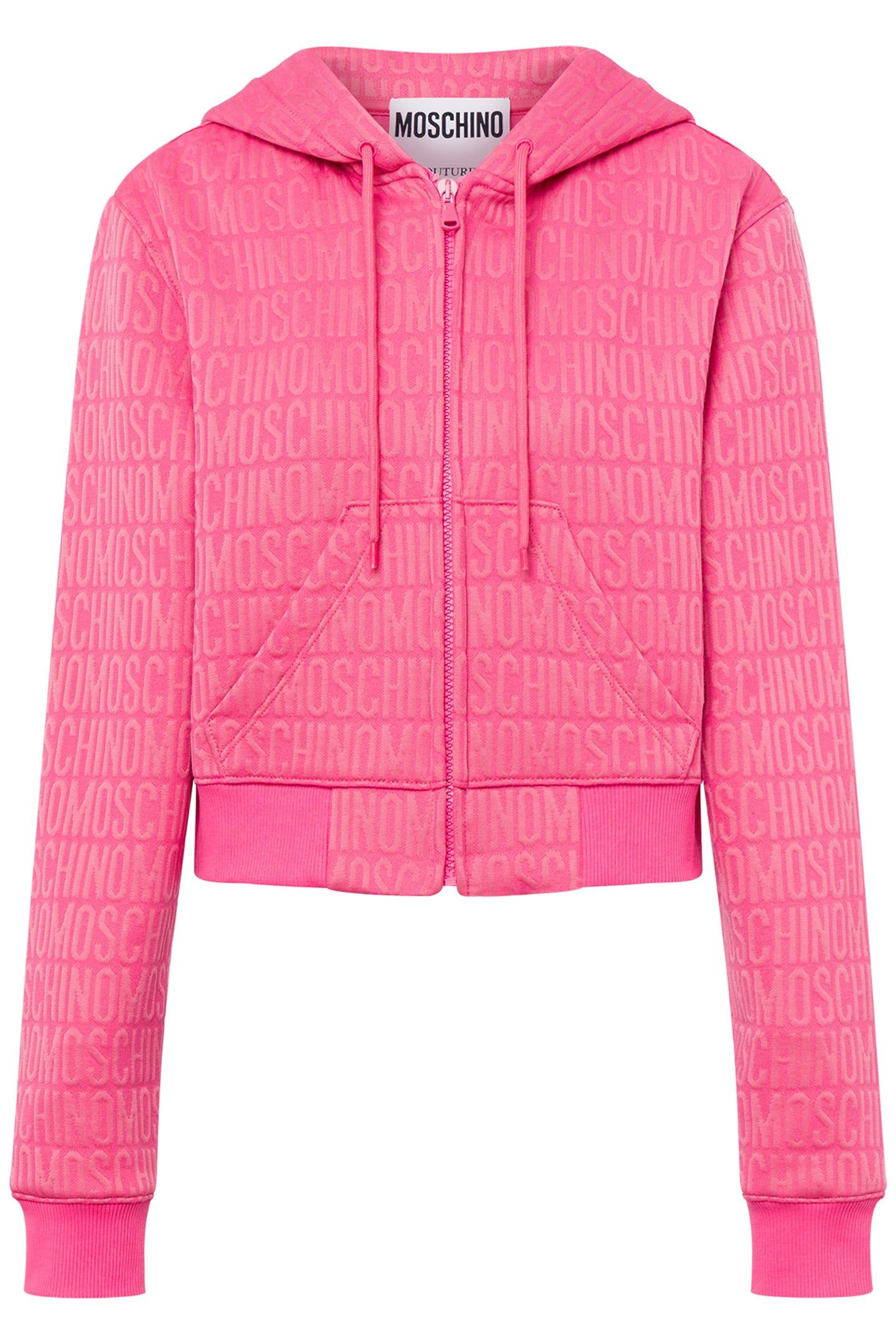 ALLOVER LOGO COTTON BLEND SWEATSHIRT PINK 3