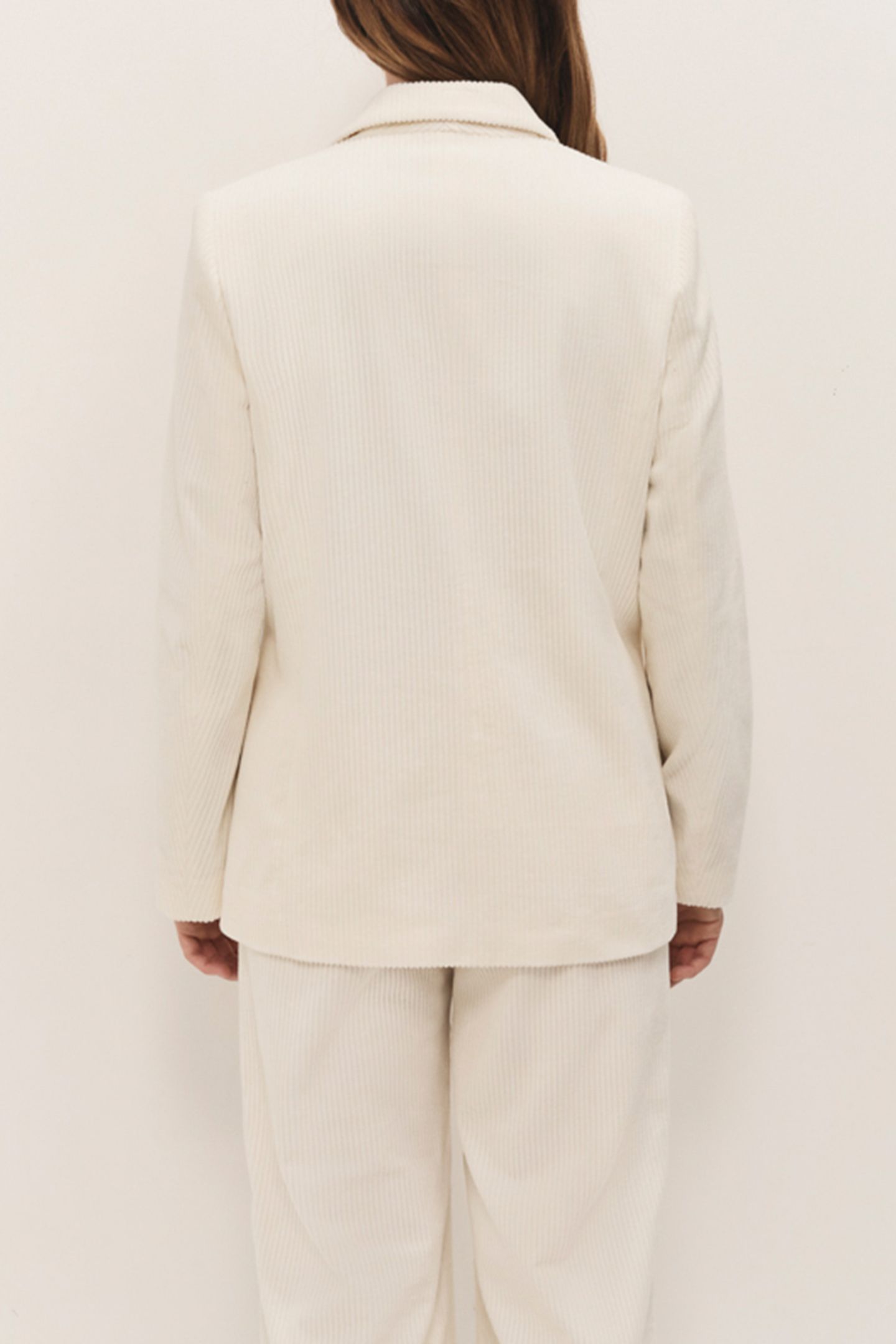 VIGG - IVORY CORDUROY SUIT JACKET 2