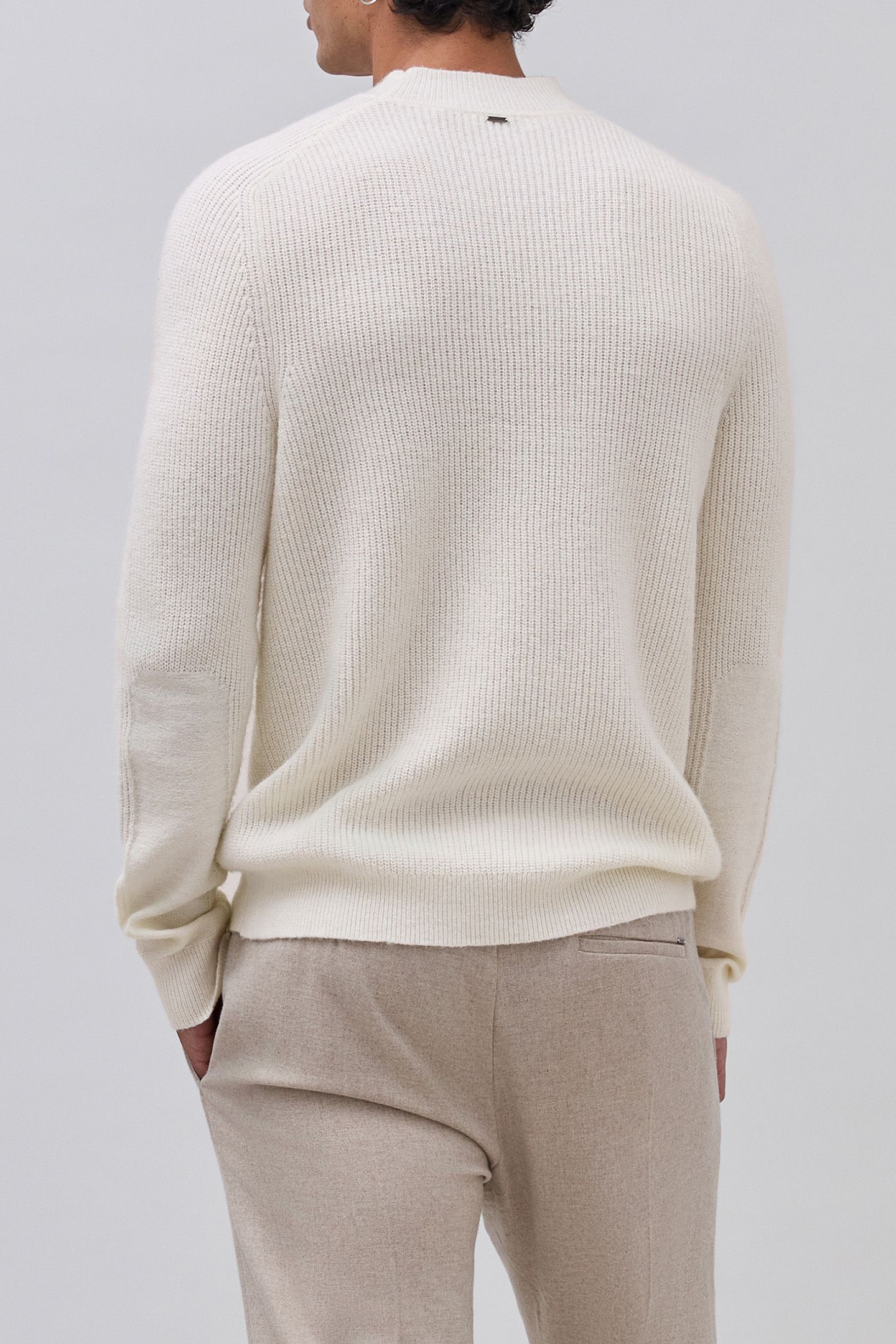 CHALK-KNIT MOCK-NECK SWEATER 2