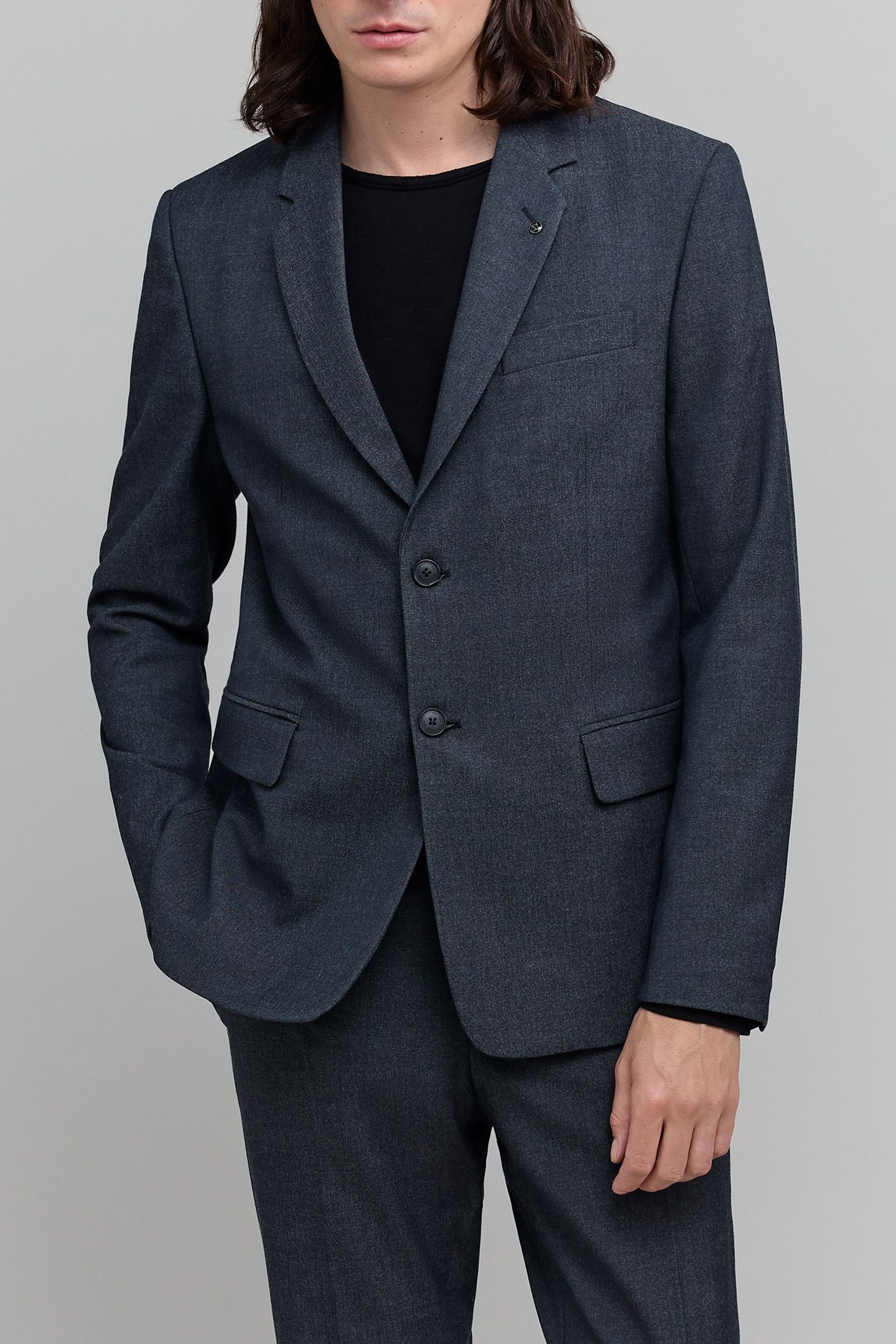 FAUX-PLAIN NAVY SUIT JACKET 1