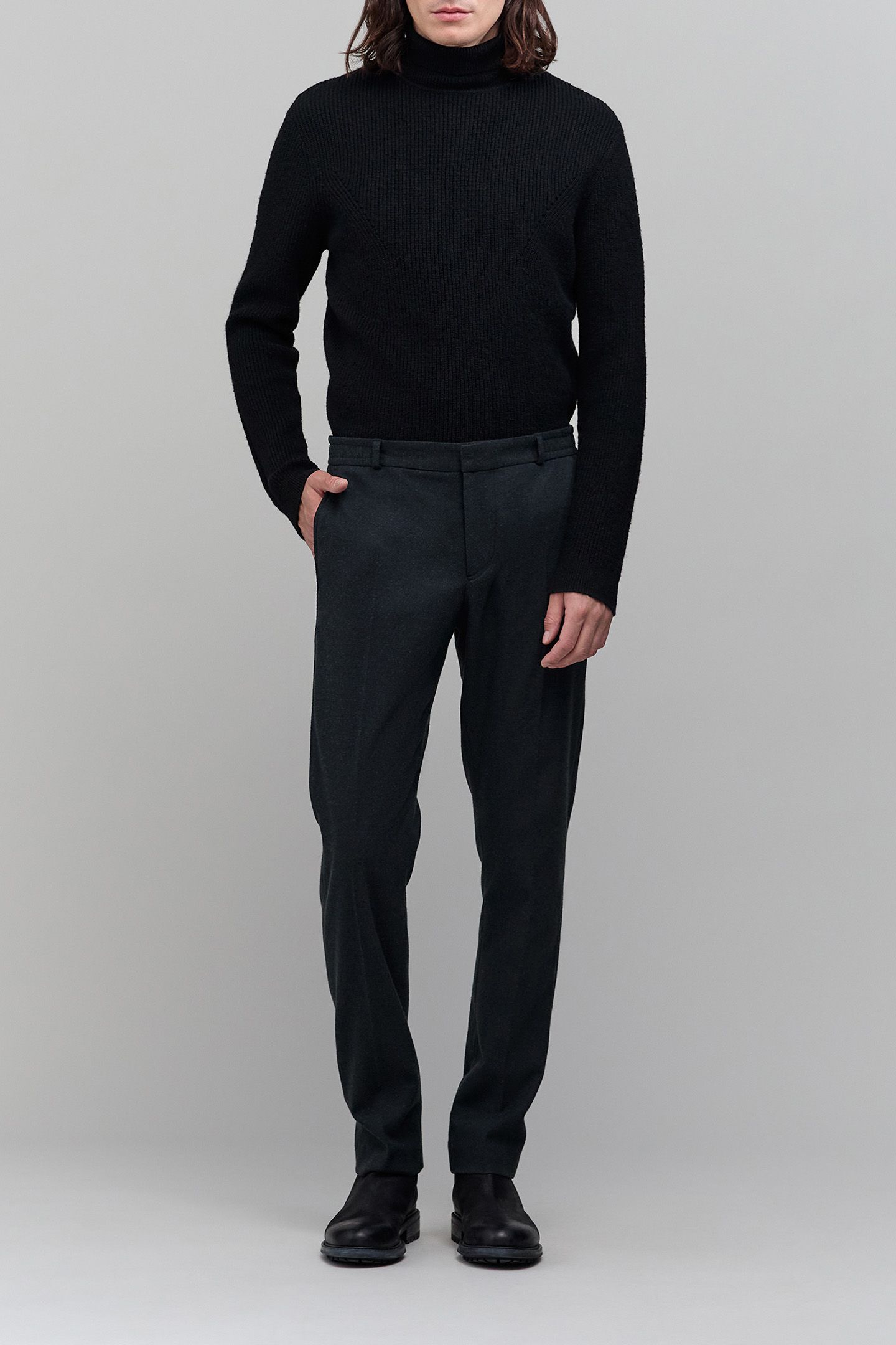 BLACK TURTLENECK KNIT JUMPER 3