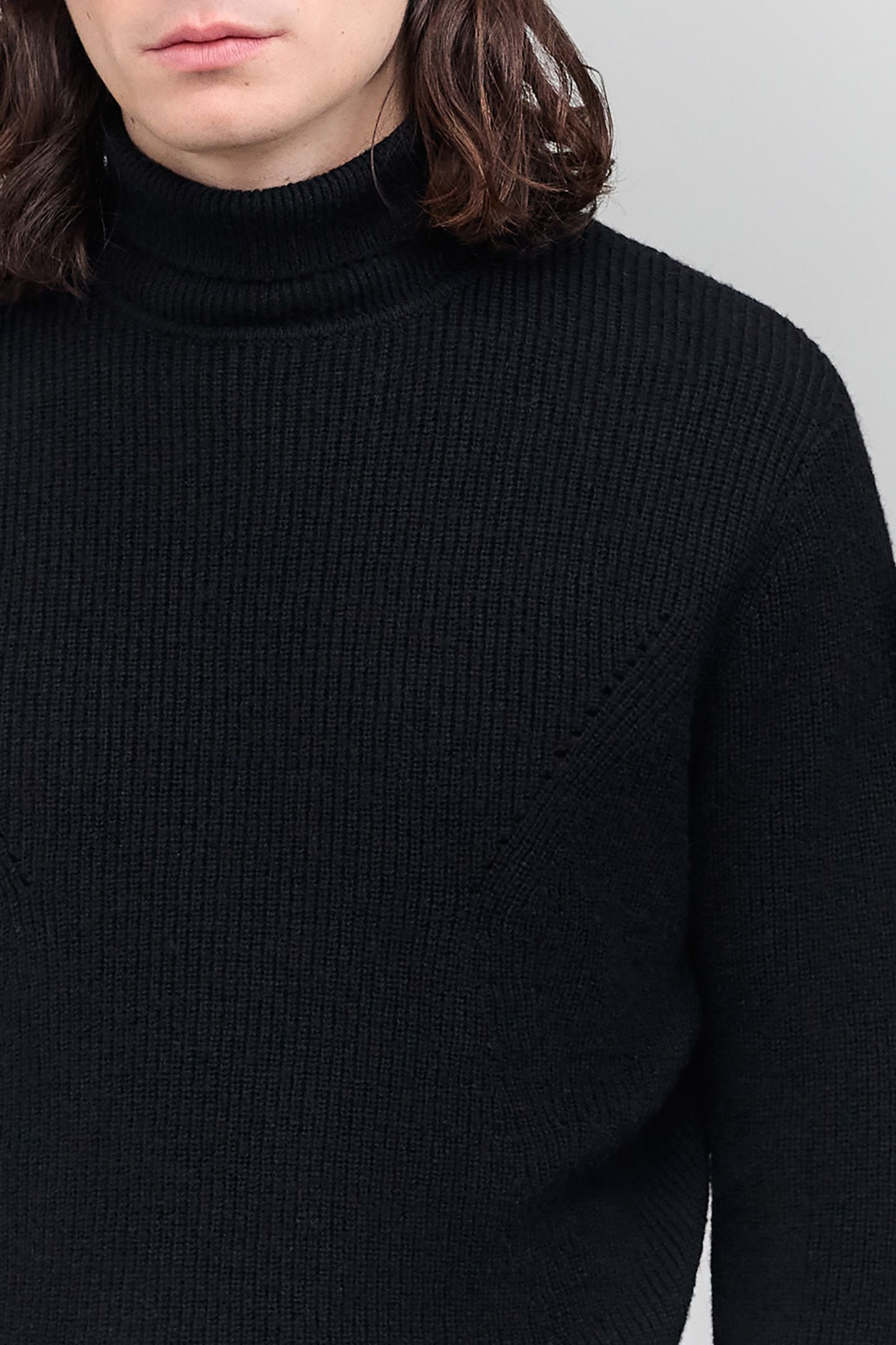 BLACK TURTLENECK KNIT JUMPER 5