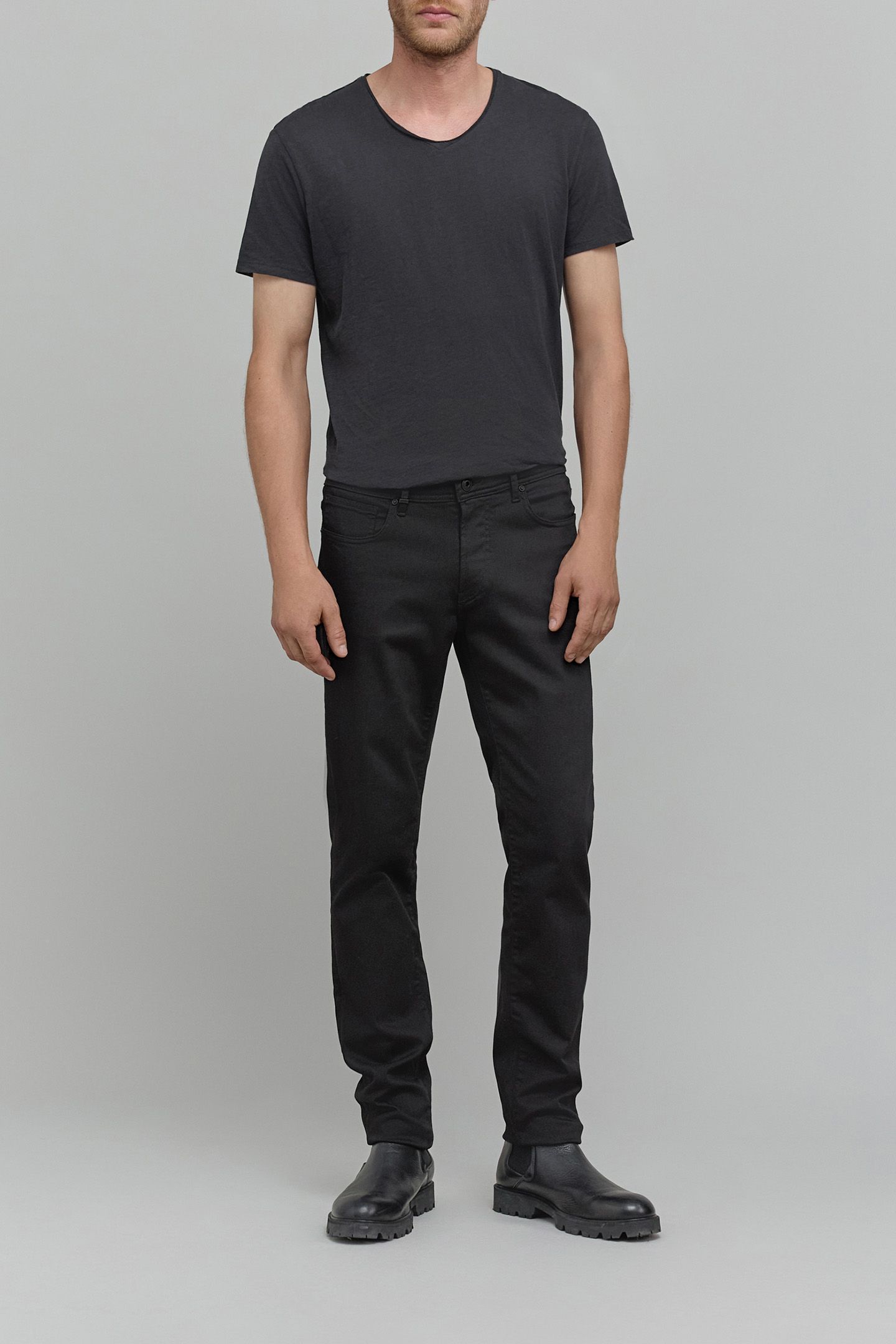 BLACK SLIM WATERLESS ZIGGY JEANS 3