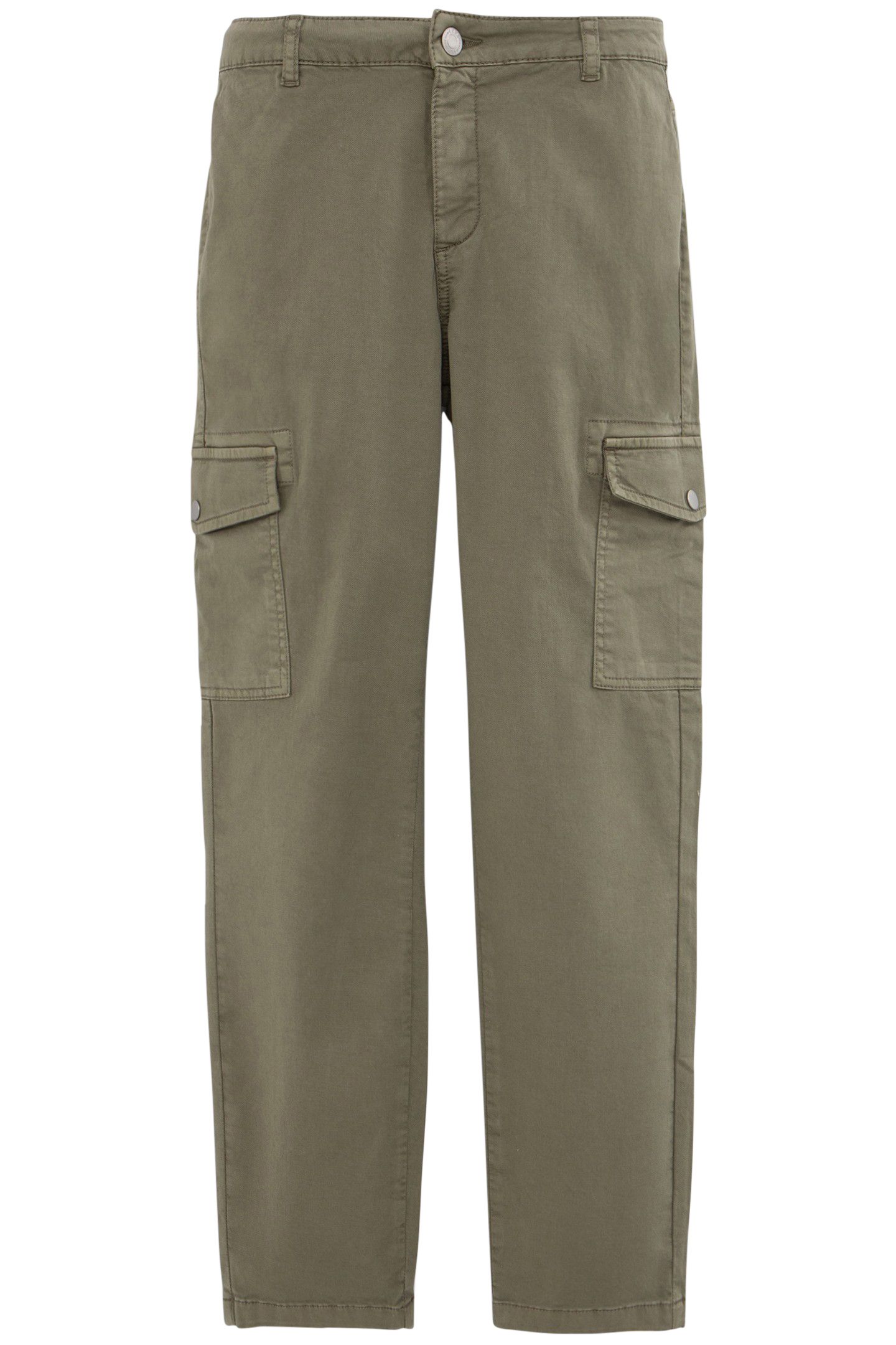 WOMEN’S KHAKI CROPPED COMBAT JEANS 2