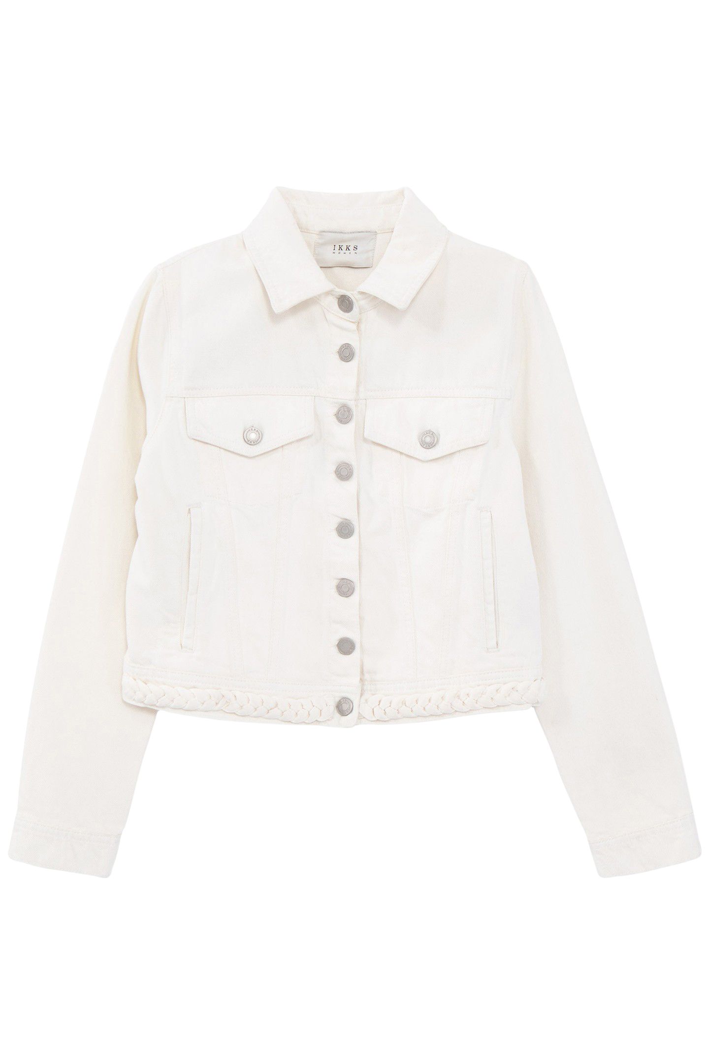 OFF-WHITE DENIM JACKET WITH BRAID DESIGN 4