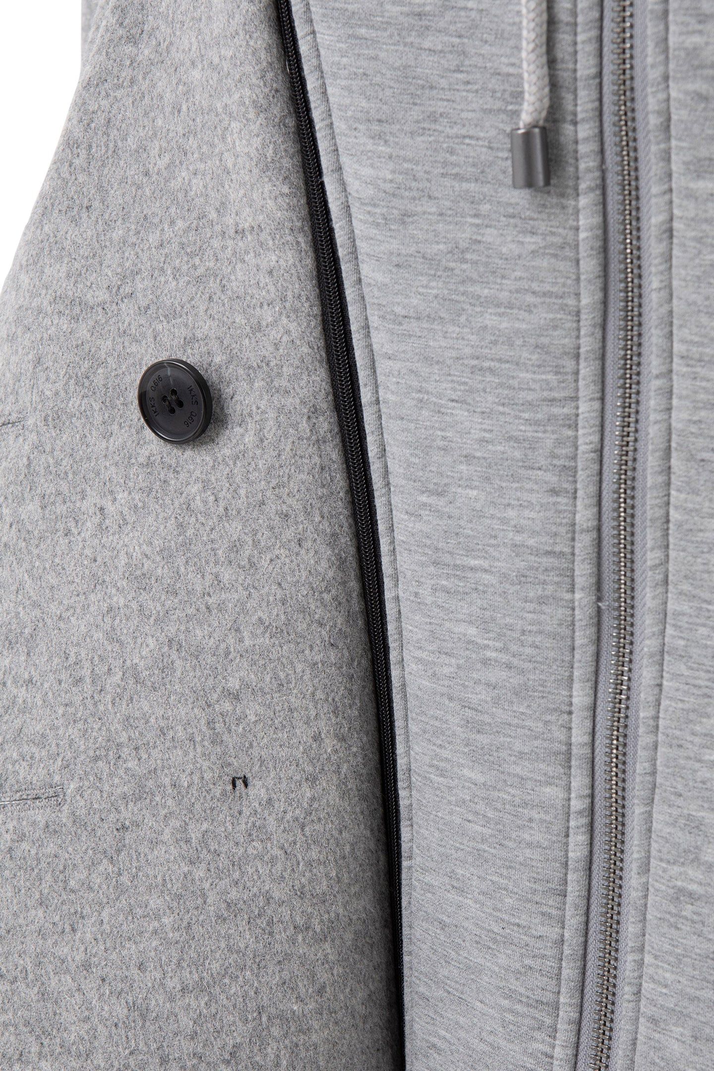 LONG GREY COAT WITH REMOVABLE LINING 9