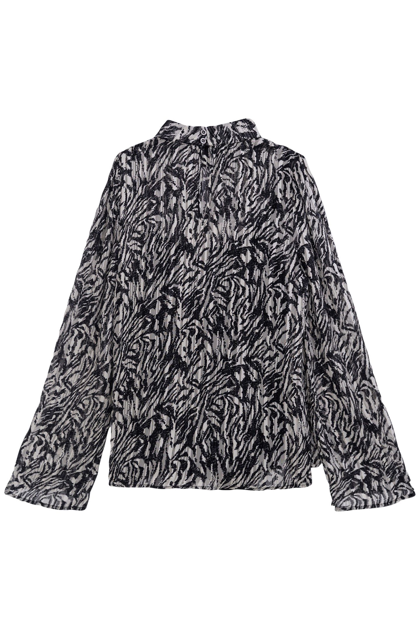 IVORY ZEBRA LUREX PRINT BLOUSE 4