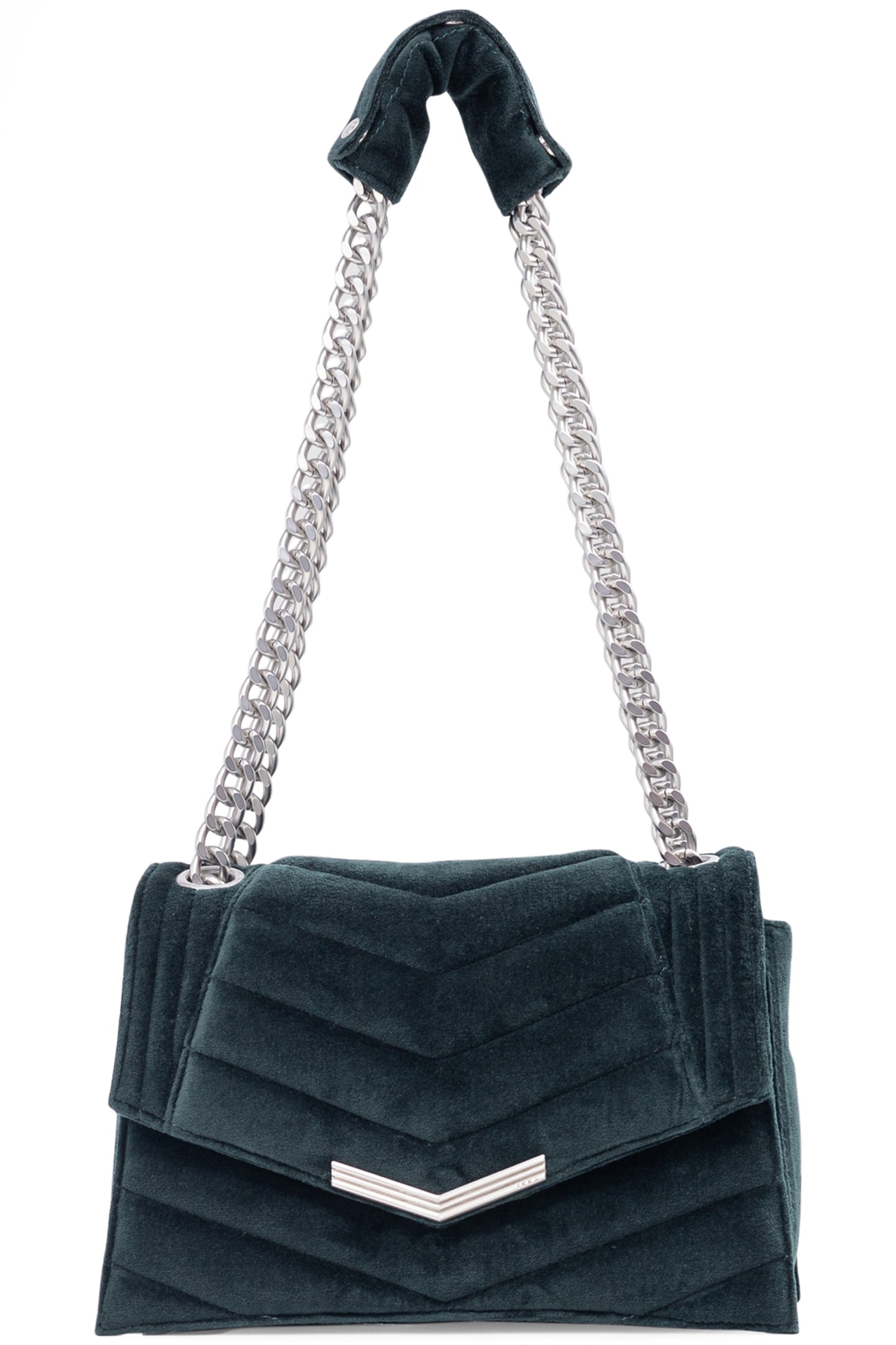 THE 1. VELVET GREEN QUILTED VELVET BAG SIZE M 2