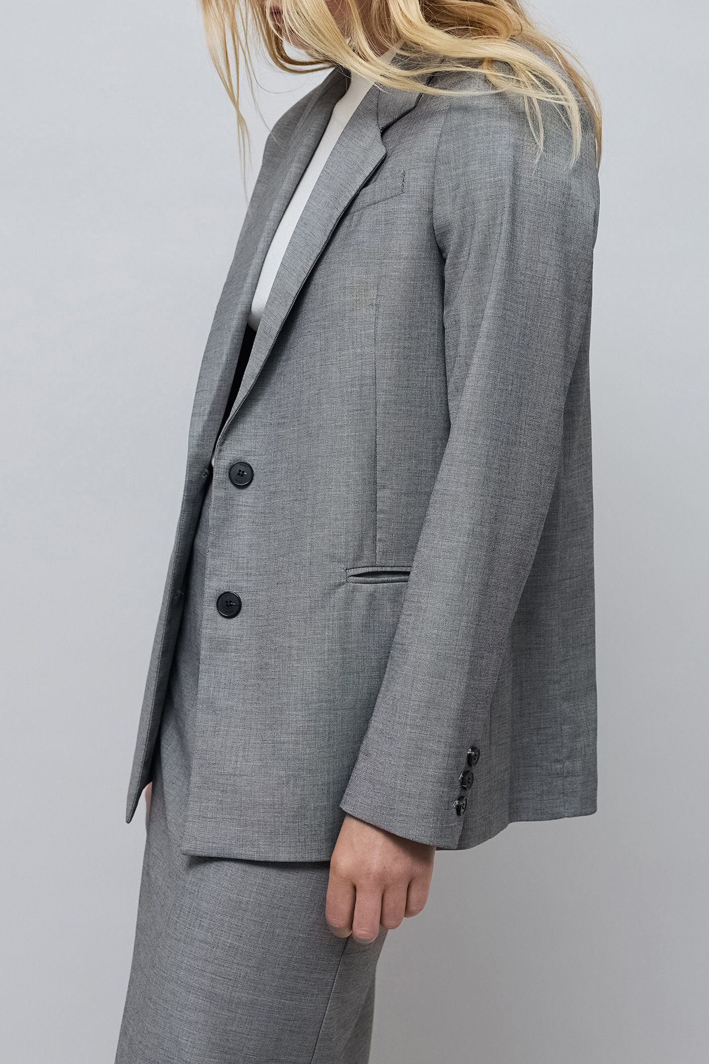 OVERSIZED GREY FAUX-UNI SUIT JACKET 6