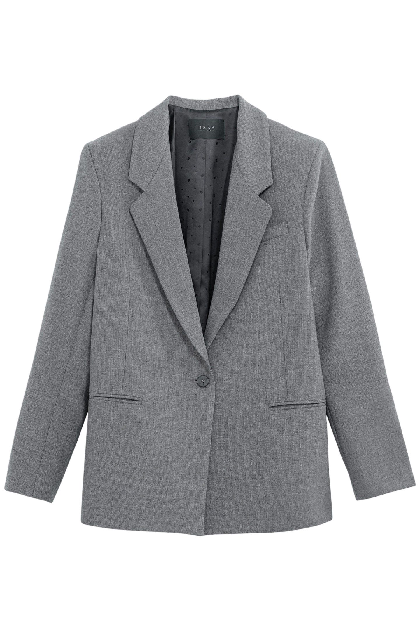 OVERSIZED GREY FAUX-UNI SUIT JACKET 4