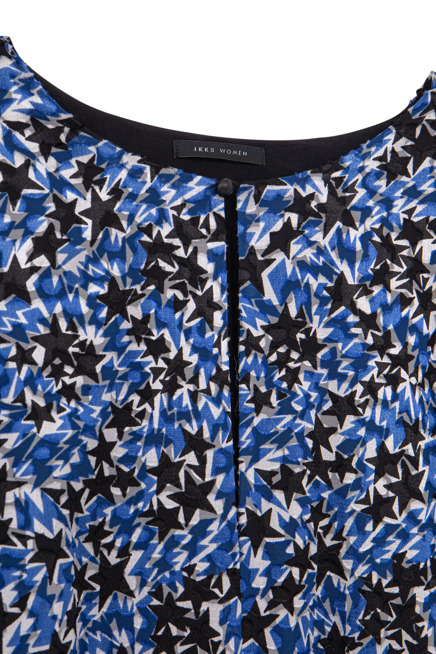 BLUE STARBURST PRINT DRESS 8