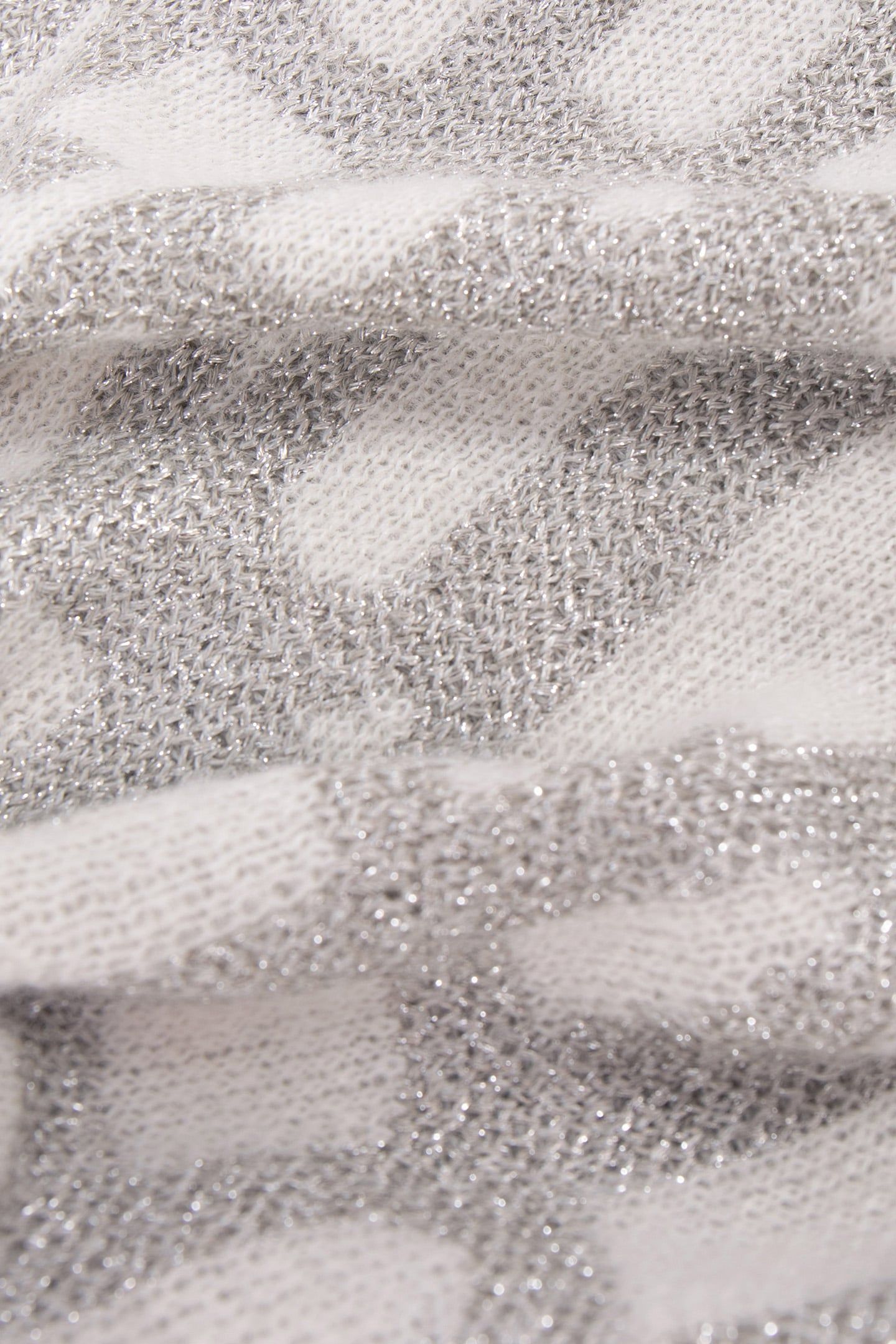 ECRU JACQUARD KNIT SWEATER WITH LUREX PATTERN 8