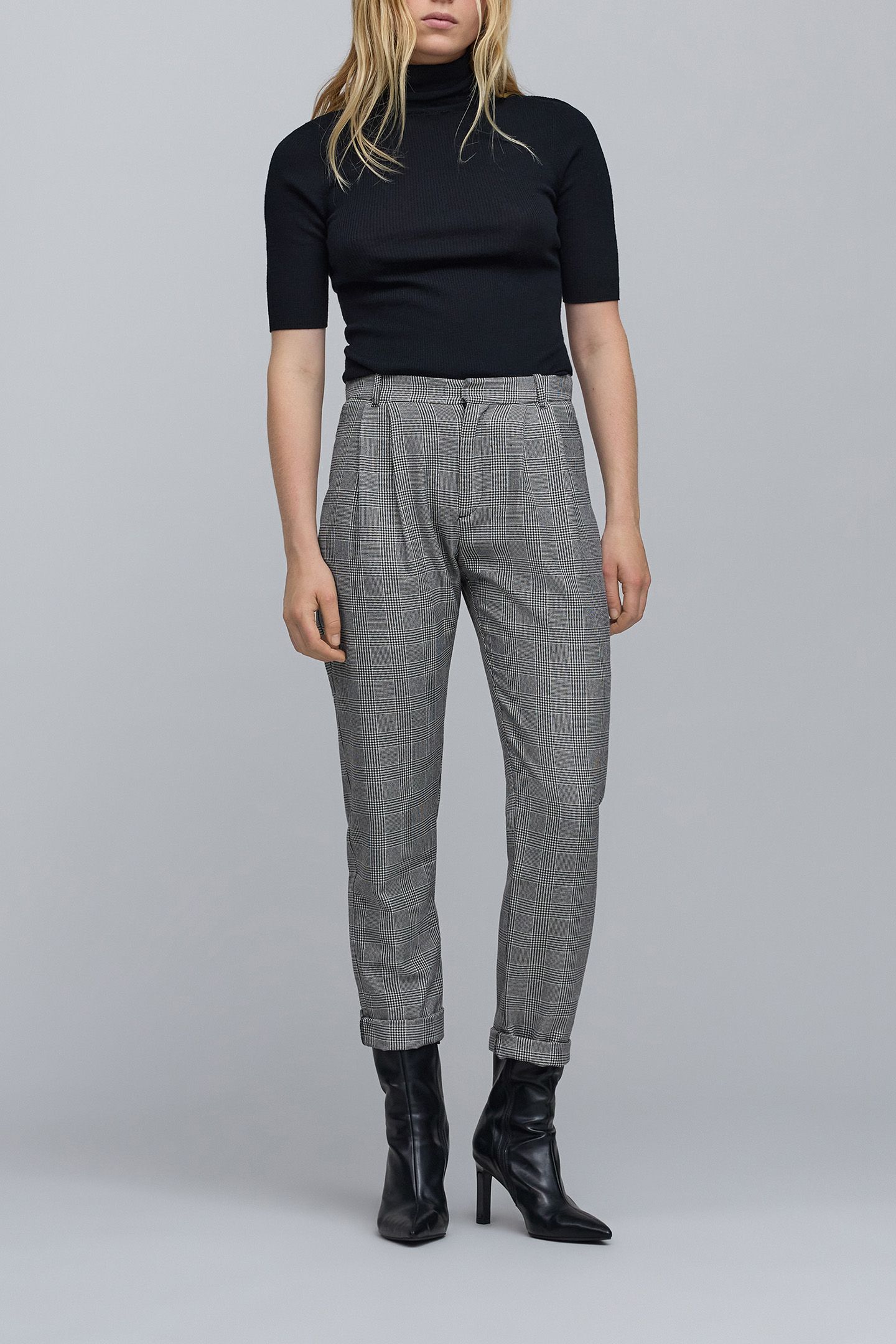 PRINCE OF WALES BLACK SUIT PANTS 3