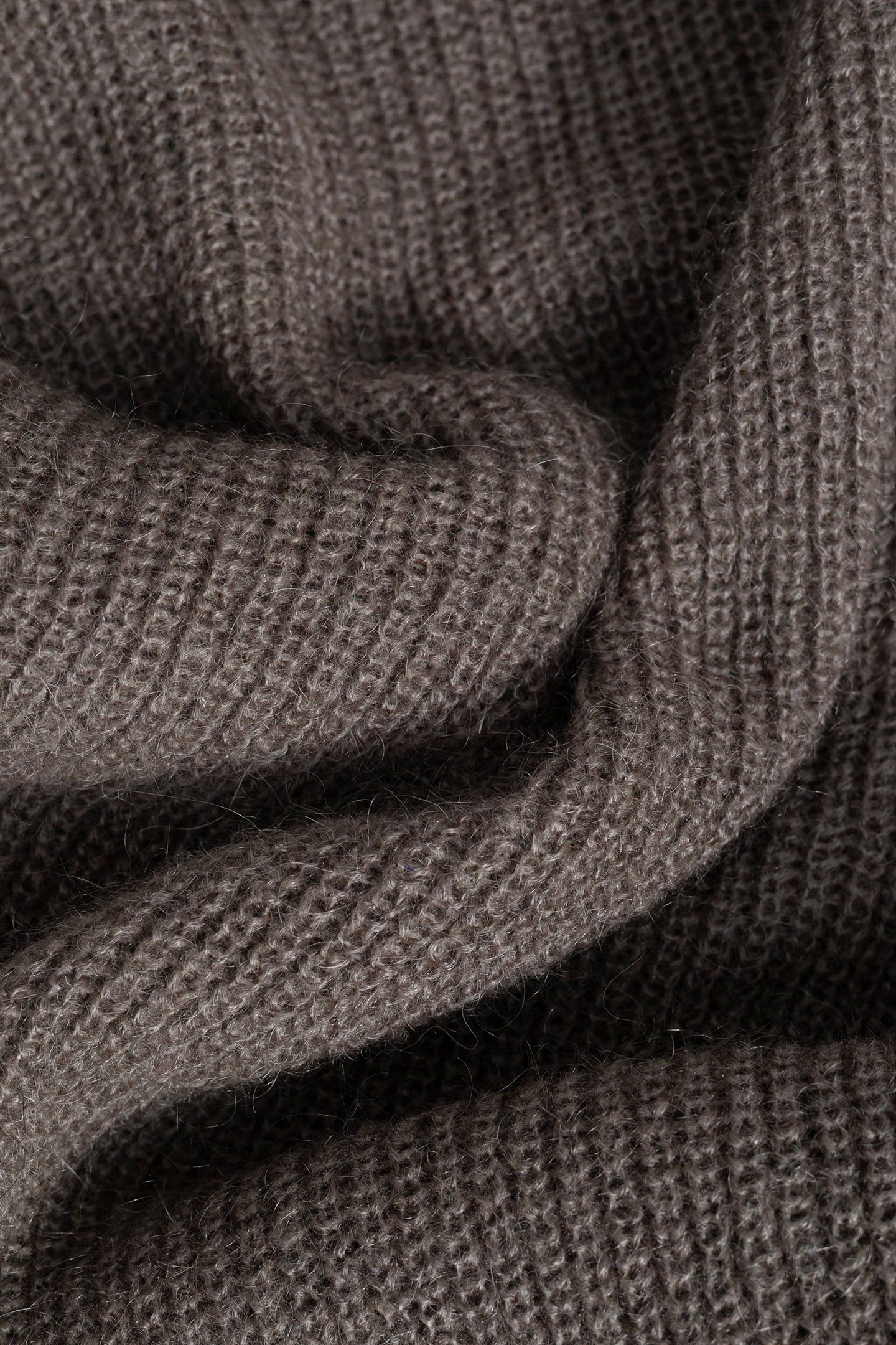 KHAKI RIB KNIT TURTLENECK SWEATER DRESS 3
