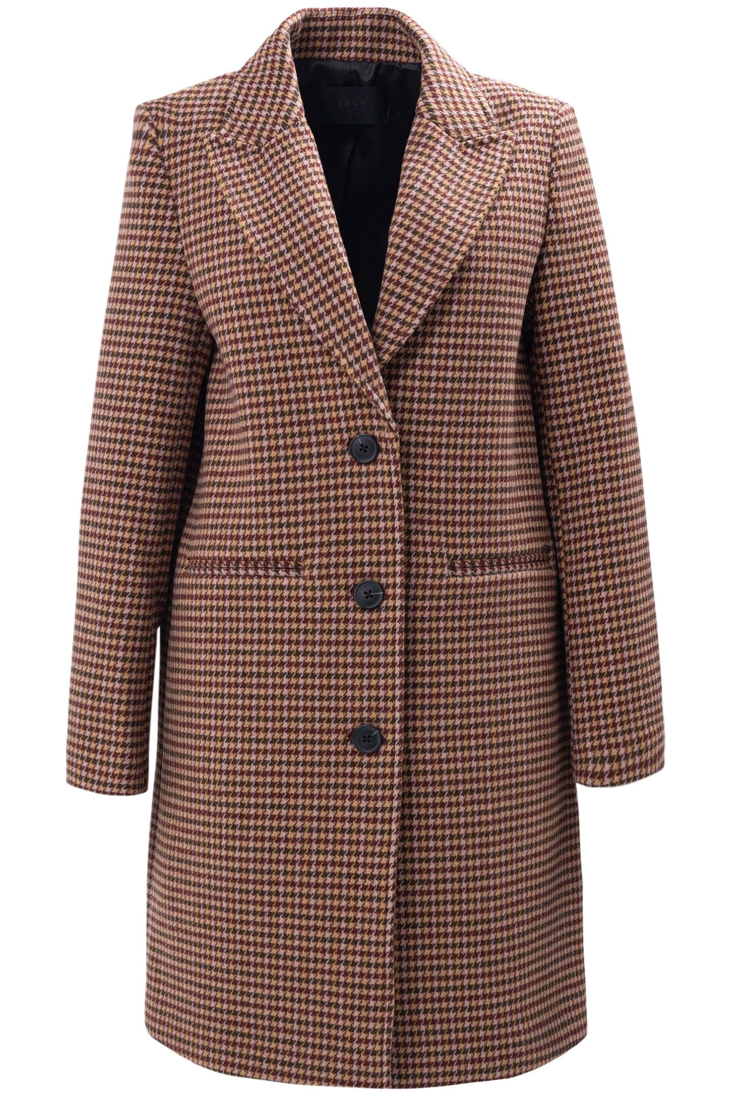 RED LONG COAT WITH HOUNDSTOOTH PATTERN 4