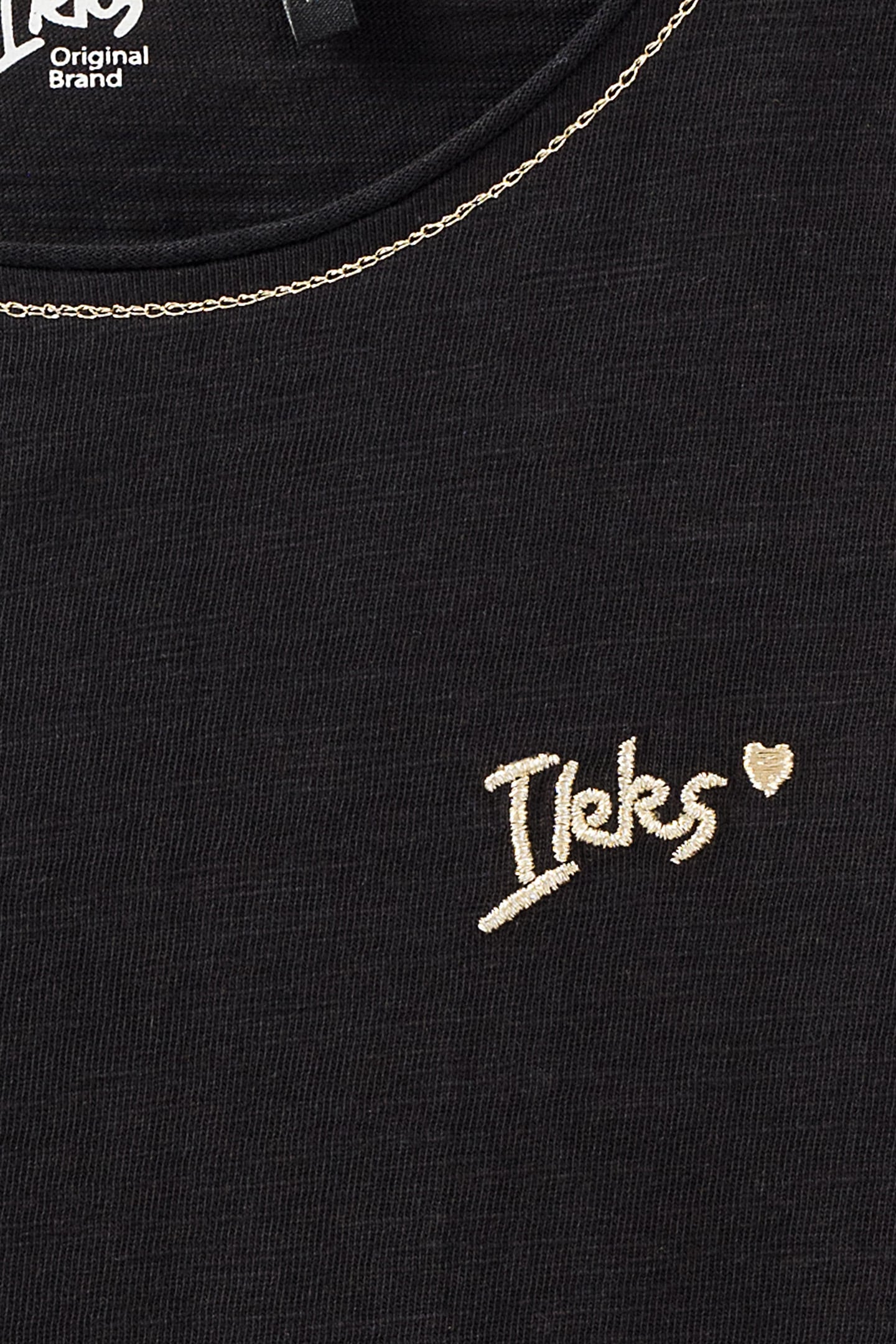 GIRLS’ BLACK ESSENTIALS EMBROIDERED IKKS T.SHIRT 4