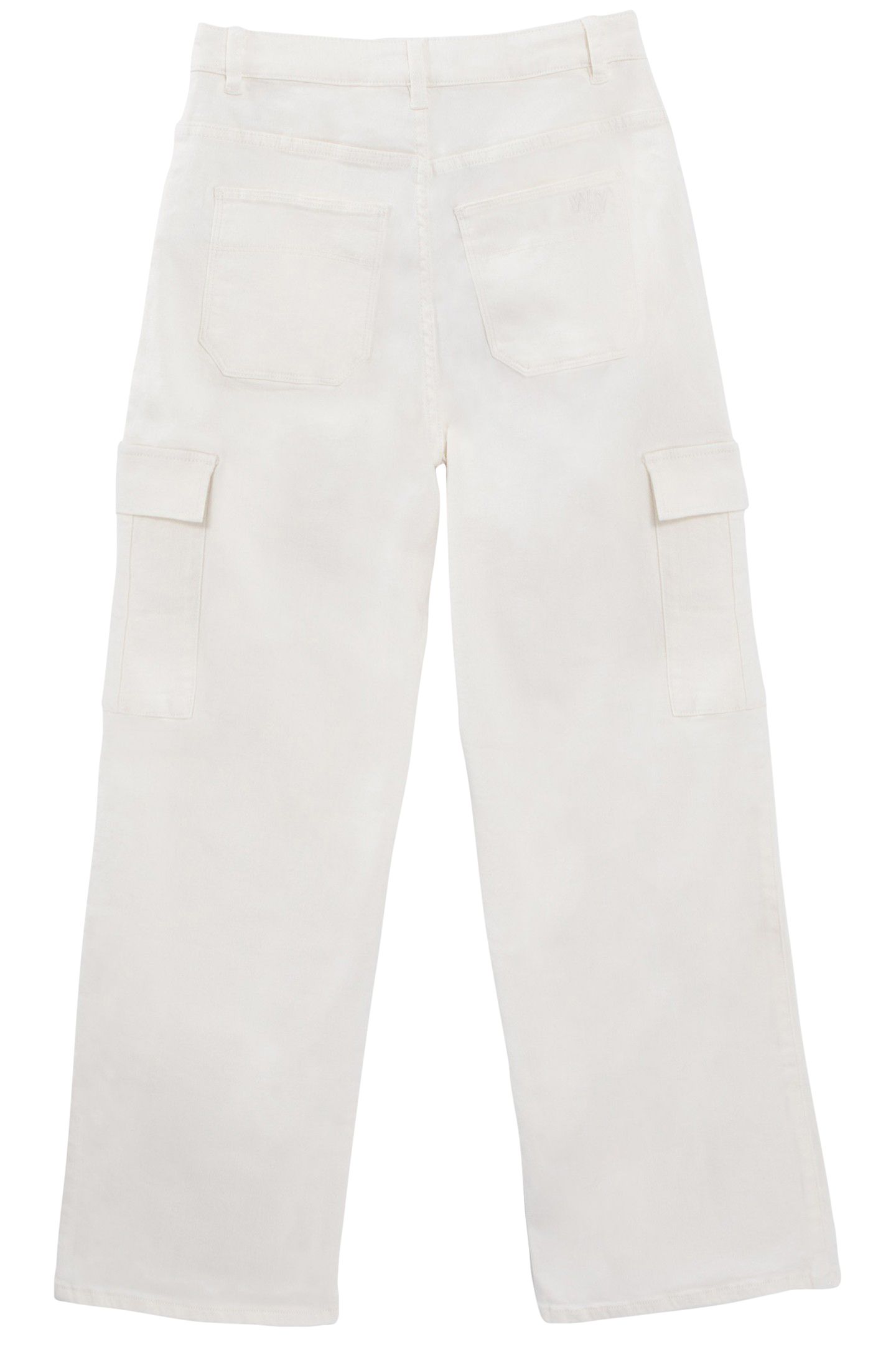 GIRLS' OFF-WHITE DENIM CARGO TROUSERS 3