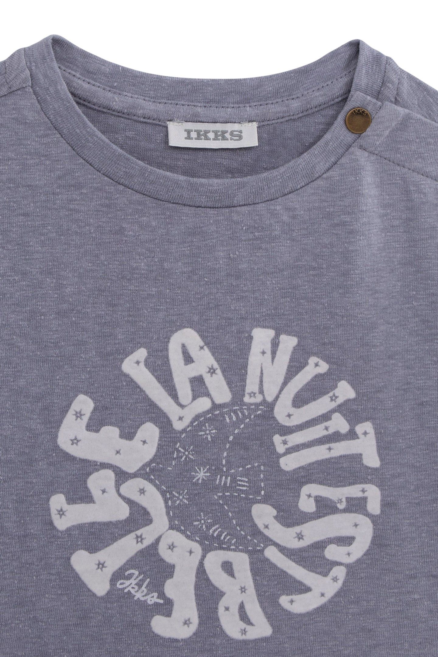 BLUE T-SHIRT FLOCKED WITH BABY GIRL MESSAGE 3