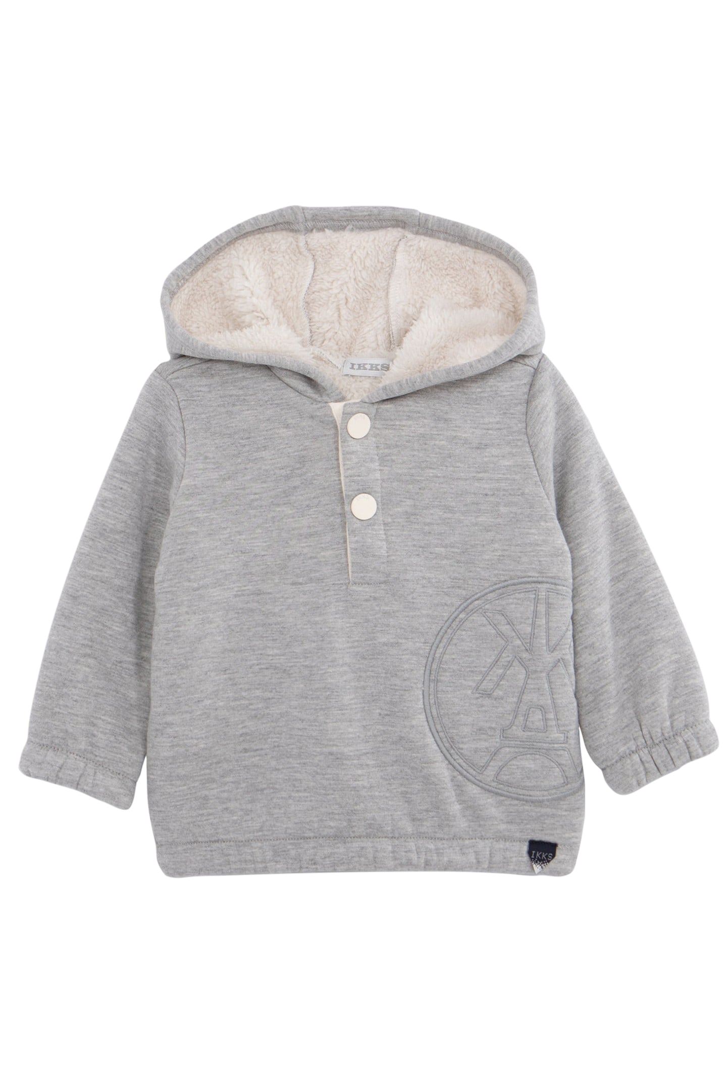 BABY BOY GREY MAXI EMBROIDERED FURRY SWEATSHIRT 1