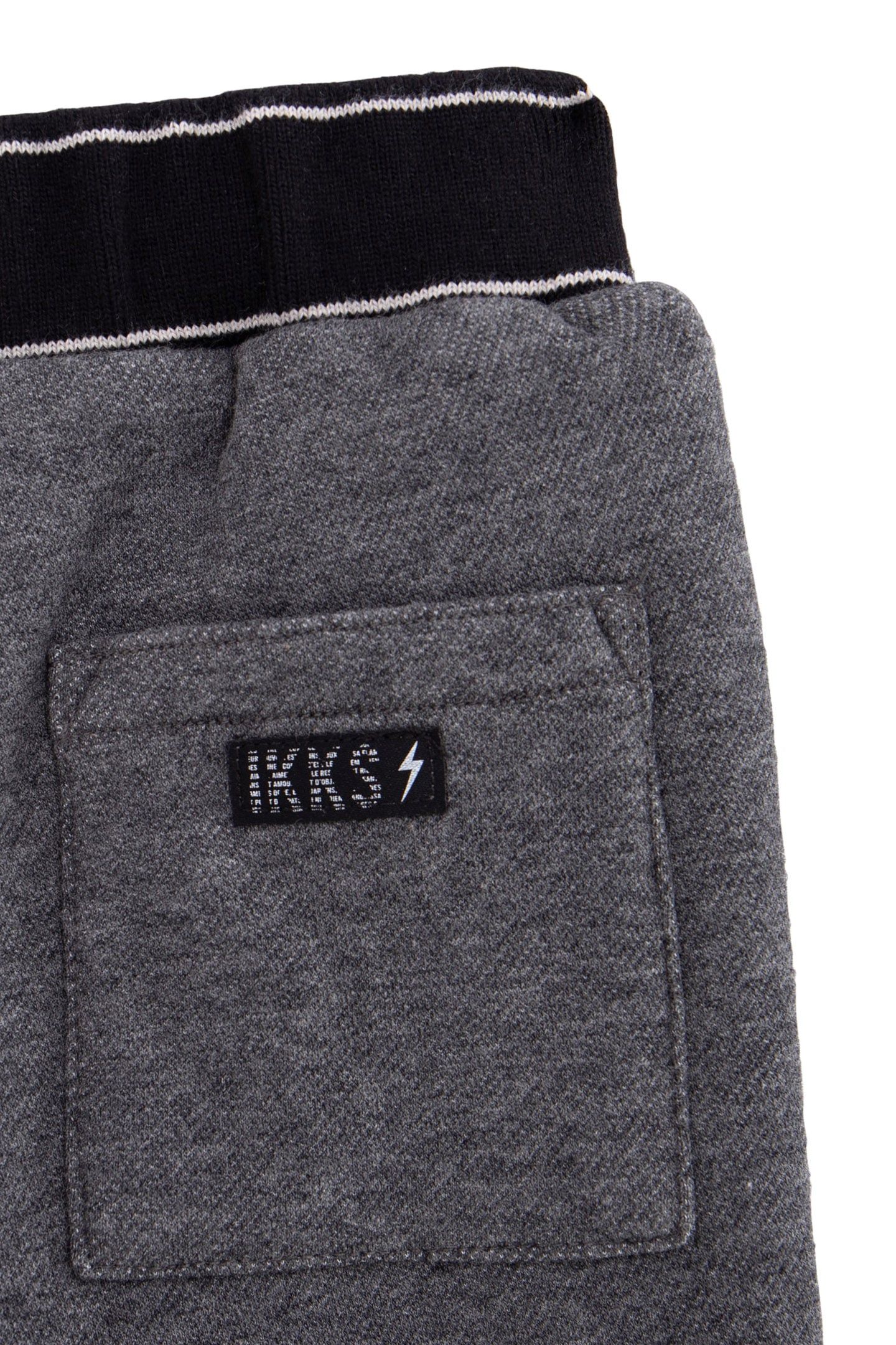 BOY'S GREY STRIPED PANTS WITH RIBBED WAISTBAND 4