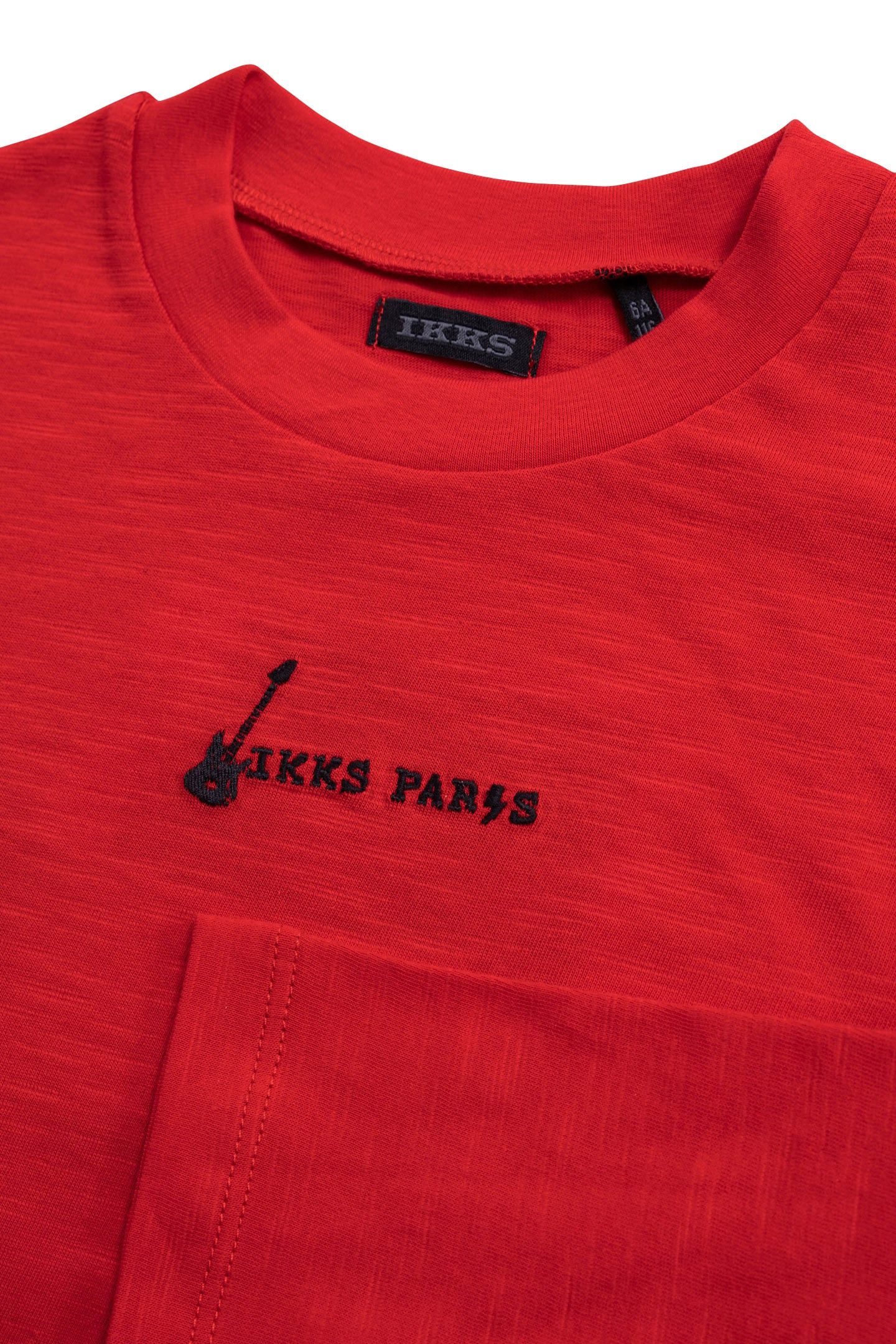 BOY'S RED ORGANIC COTTON T-SHIRT WITH EMBROIDERY AND FACE 5