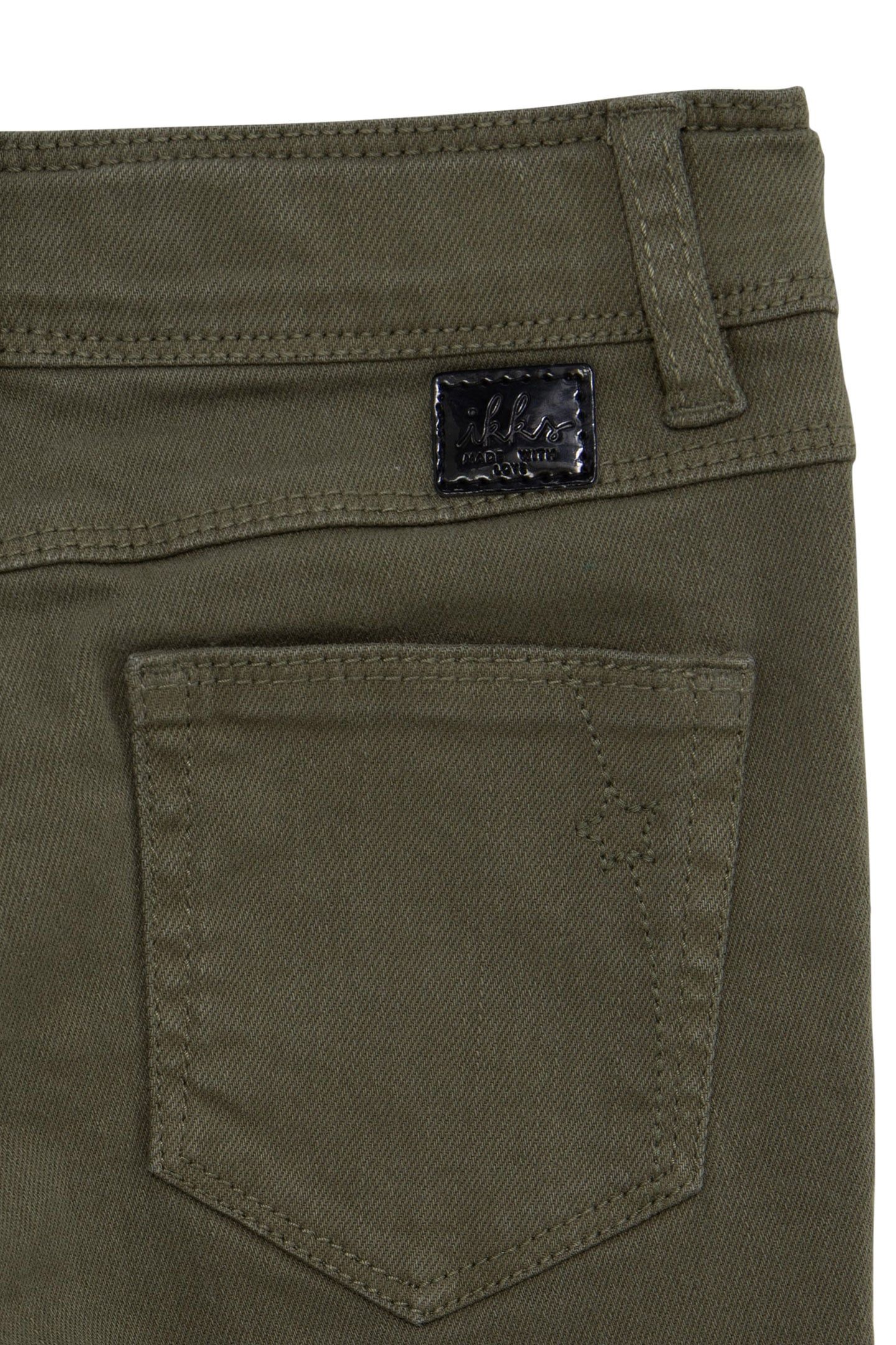GIRL'S UPCYCLED SLIM KHAKI JEWEL-BRAIDED JEANS 4