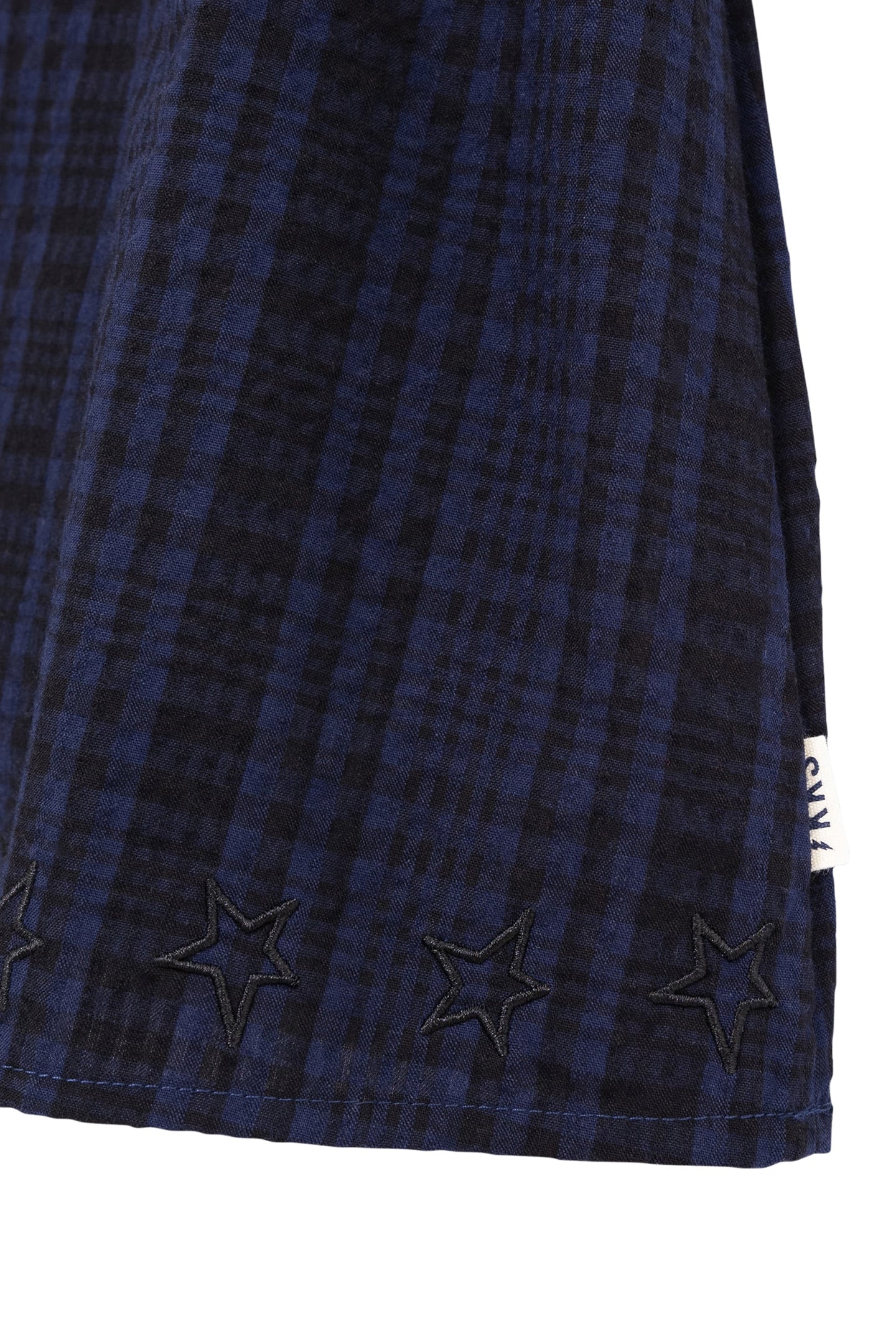 GIRL'S 2-IN-1 NAVY PLAID DRESS AND BIKER VEST 7